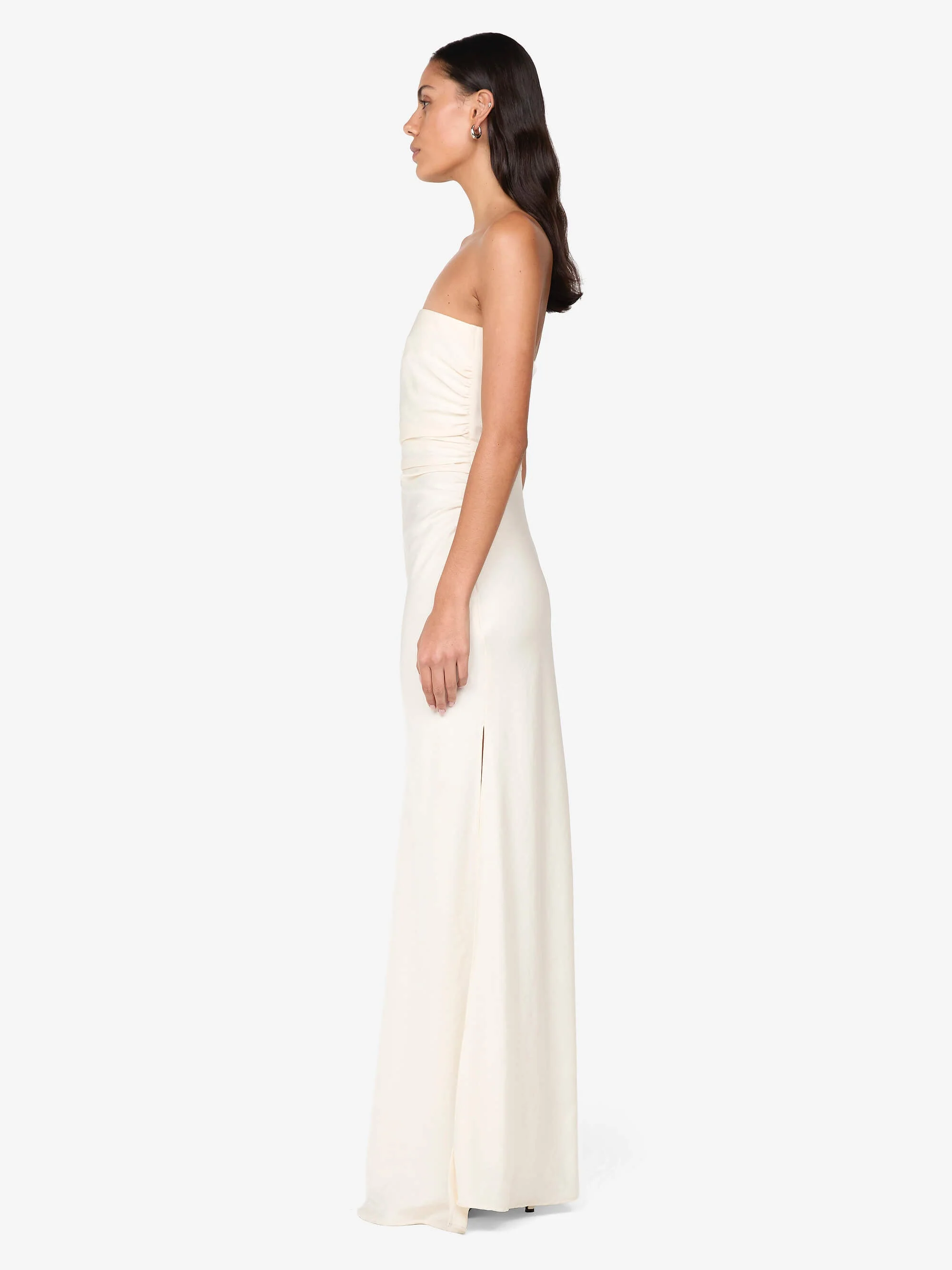 ETERNITY STRAPLESS MAXI DRESS - CREAM - Image 3