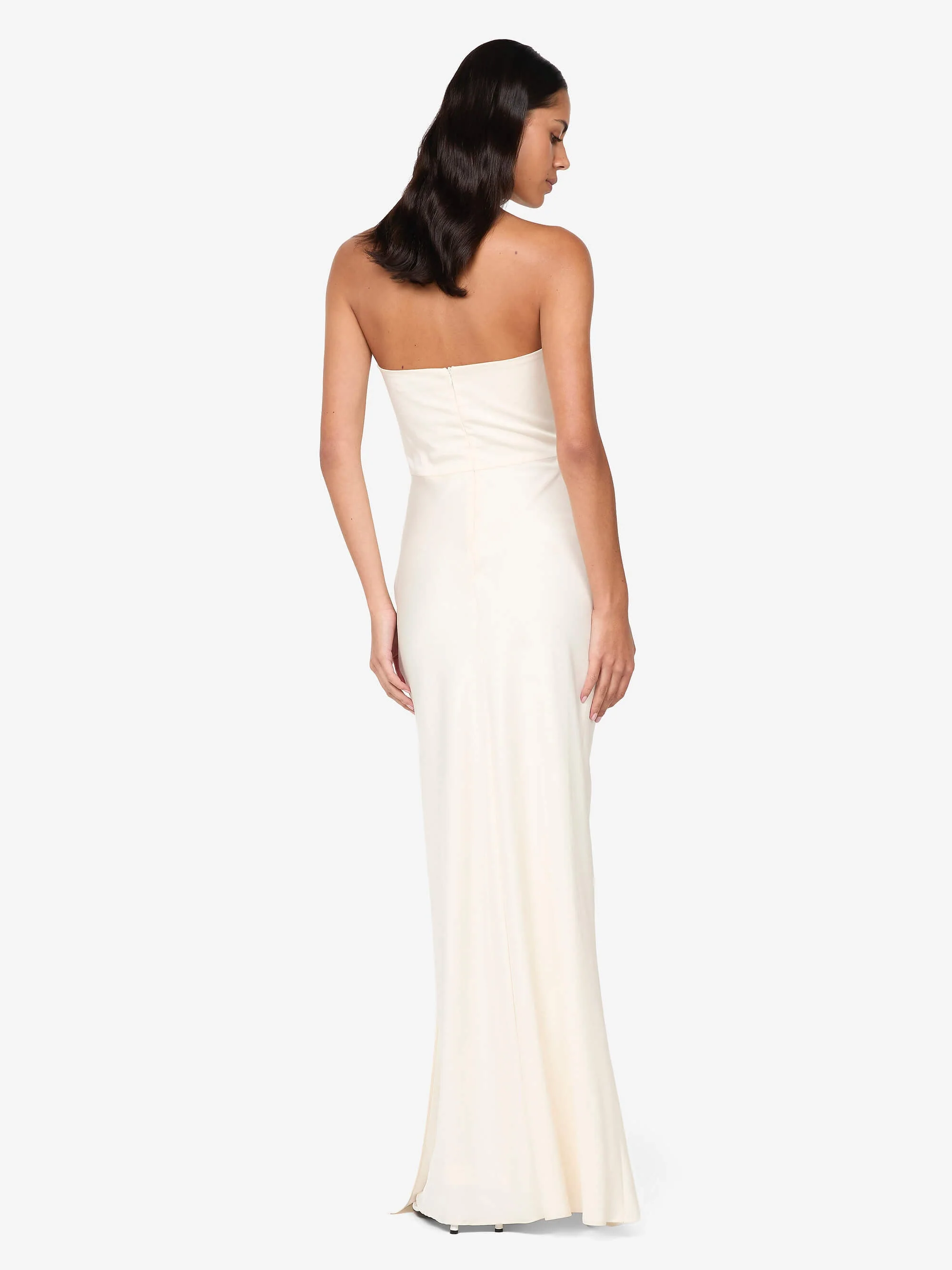 ETERNITY STRAPLESS MAXI DRESS - CREAM - Image 4