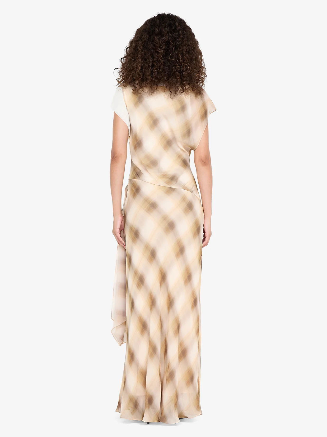 ELIANA MAXI DRESS - DUNE CHECK - Image 4