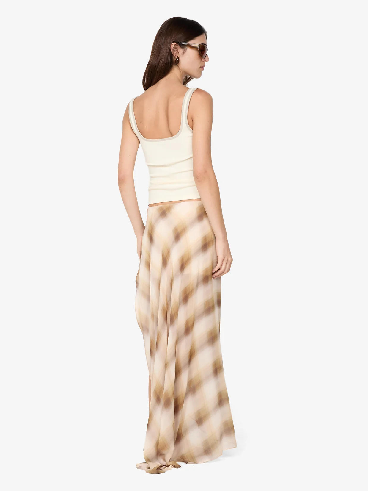 ELIANA MIDI SKIRT - DUNE CHECK - Image 4
