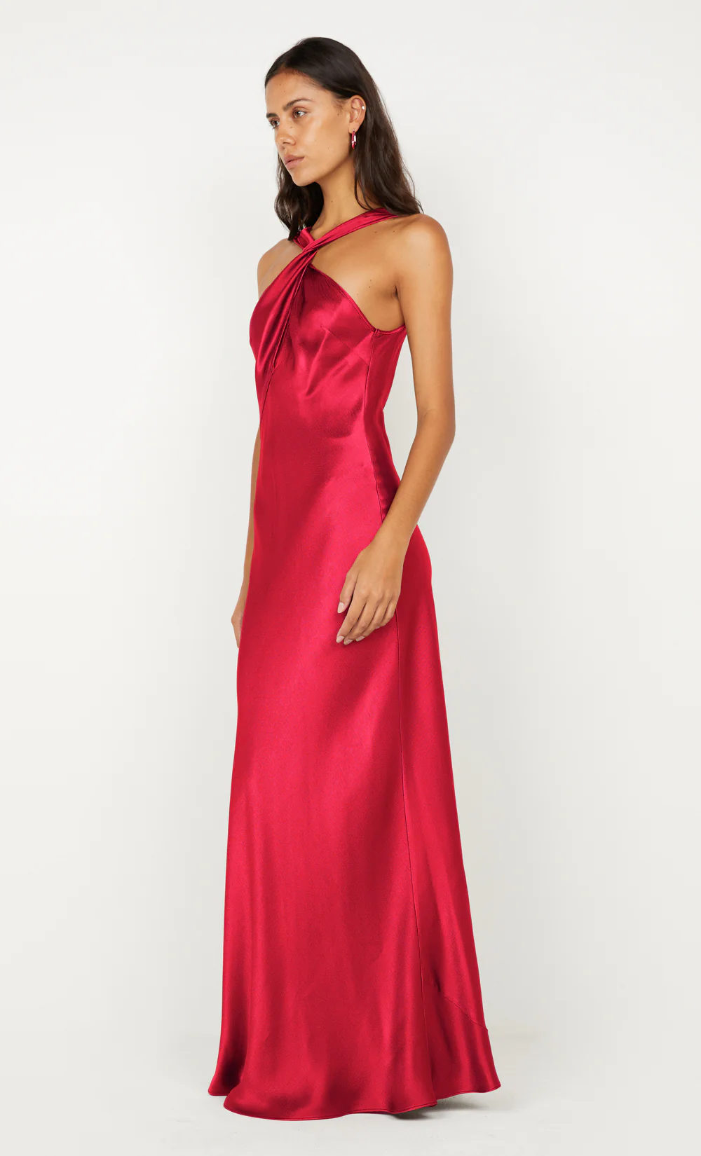 ELISIA TWIST MAXI DRESS - STRAWBERRY - Image 3