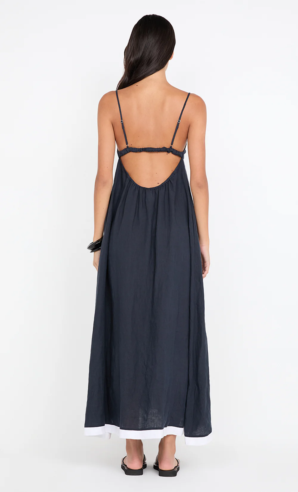 ELYCE MAXI DRESS - INK/WHITE - Image 3