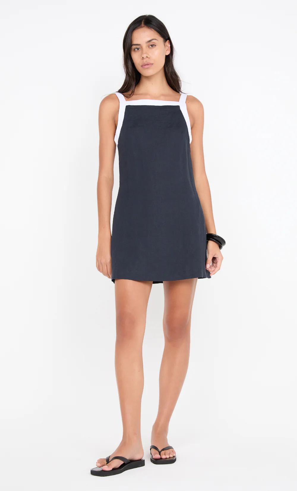 ELYCE MINI DRESS - INK/WHITE