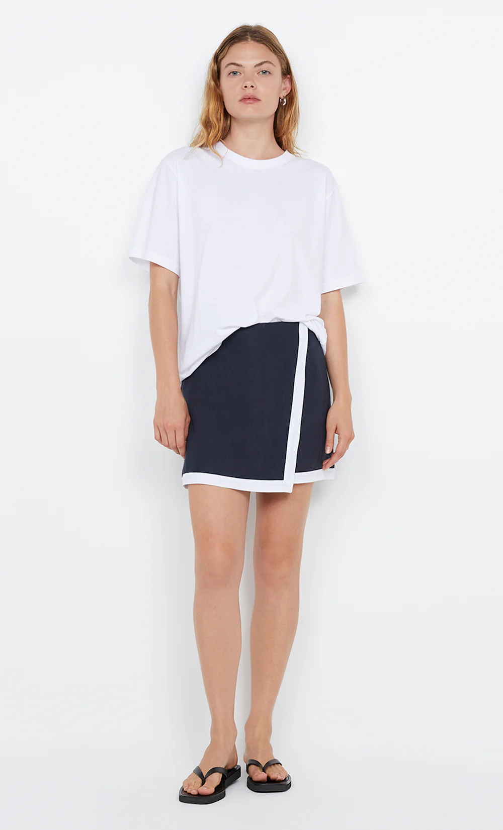 ELYCE MINI SKIRT - INK/WHITE - Image 5