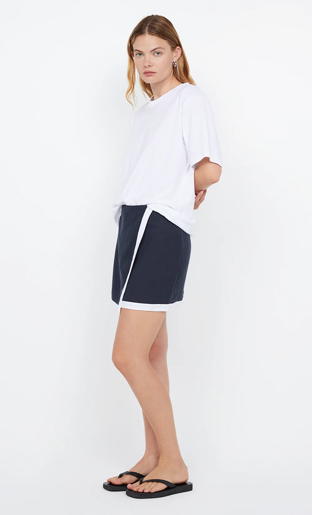 ELYCE MINI SKIRT - INK/WHITE - Image 6