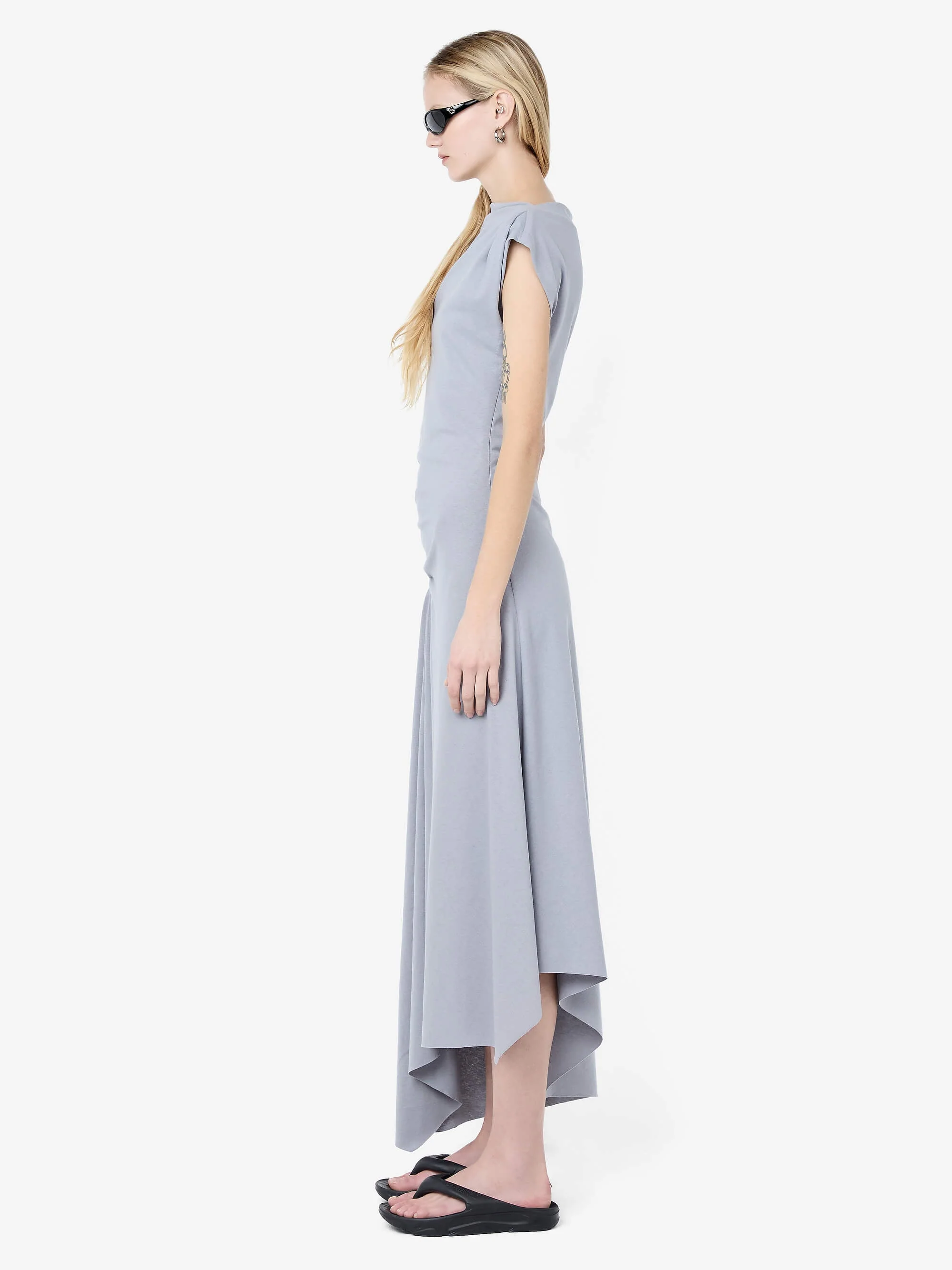 EMA ASYM DRESS - GREY BLUE - Image 4