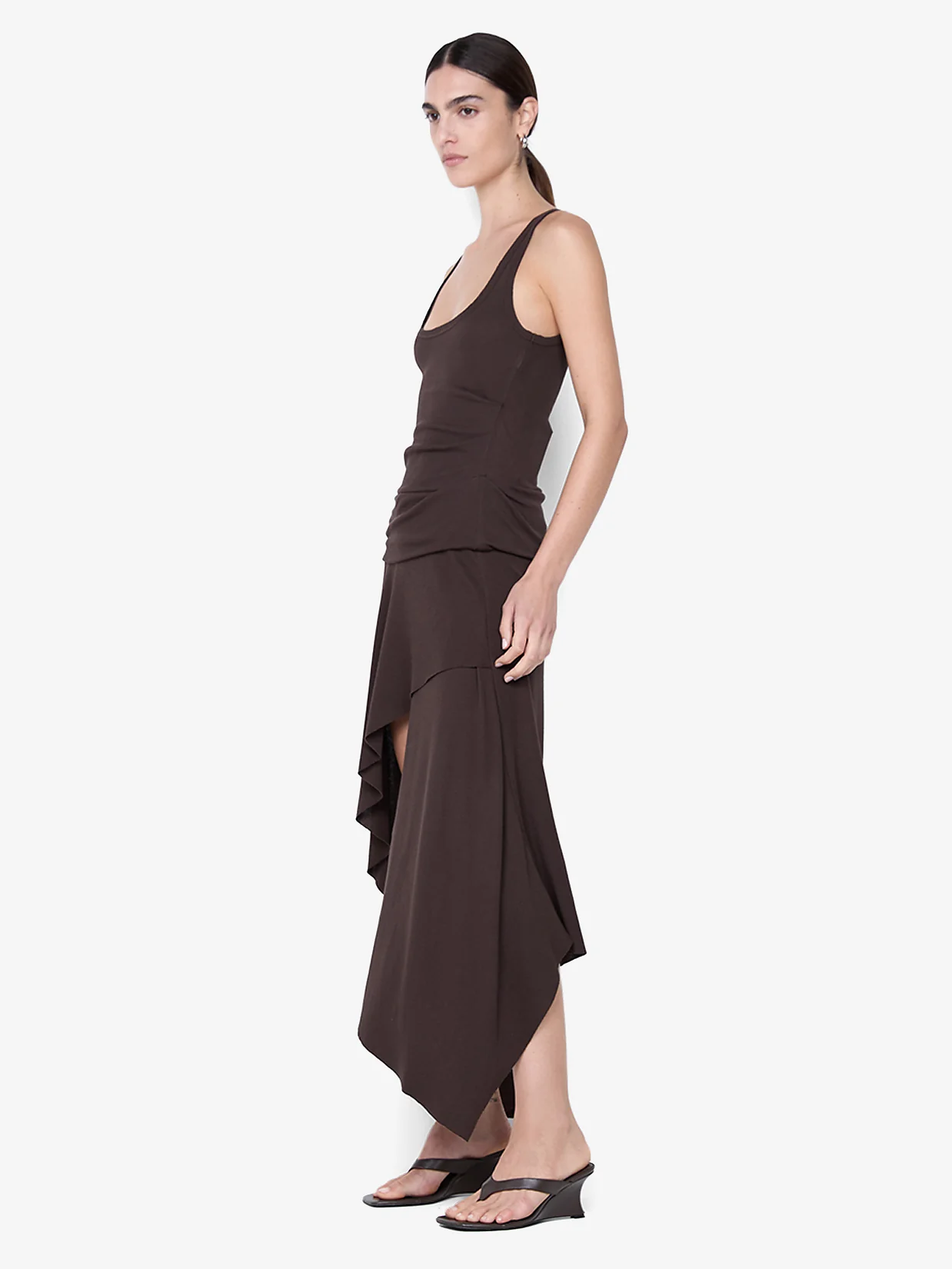 EMERSON TANK DRESS - DARK CHOCOLATE - Image 2