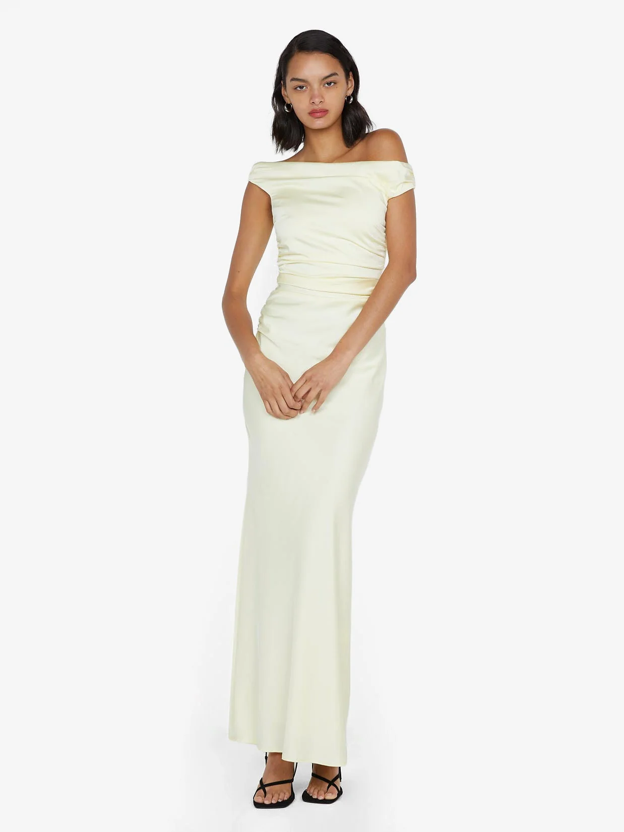 ETERNITY OFF SHOULDER MAXI - ICE YELLOW