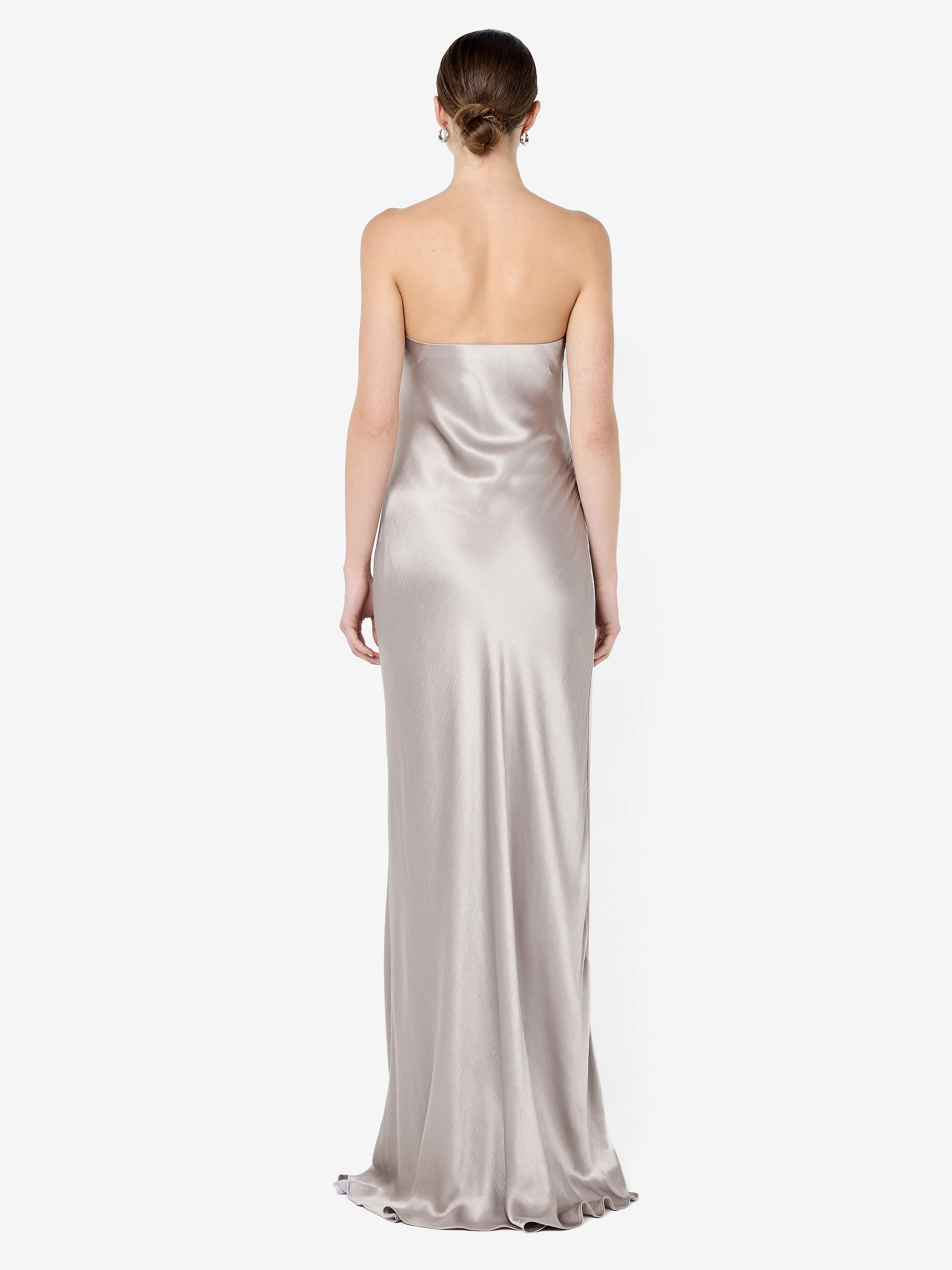 FLORENCE STRAPLESS MAXI DRESS - SILVER - Image 2