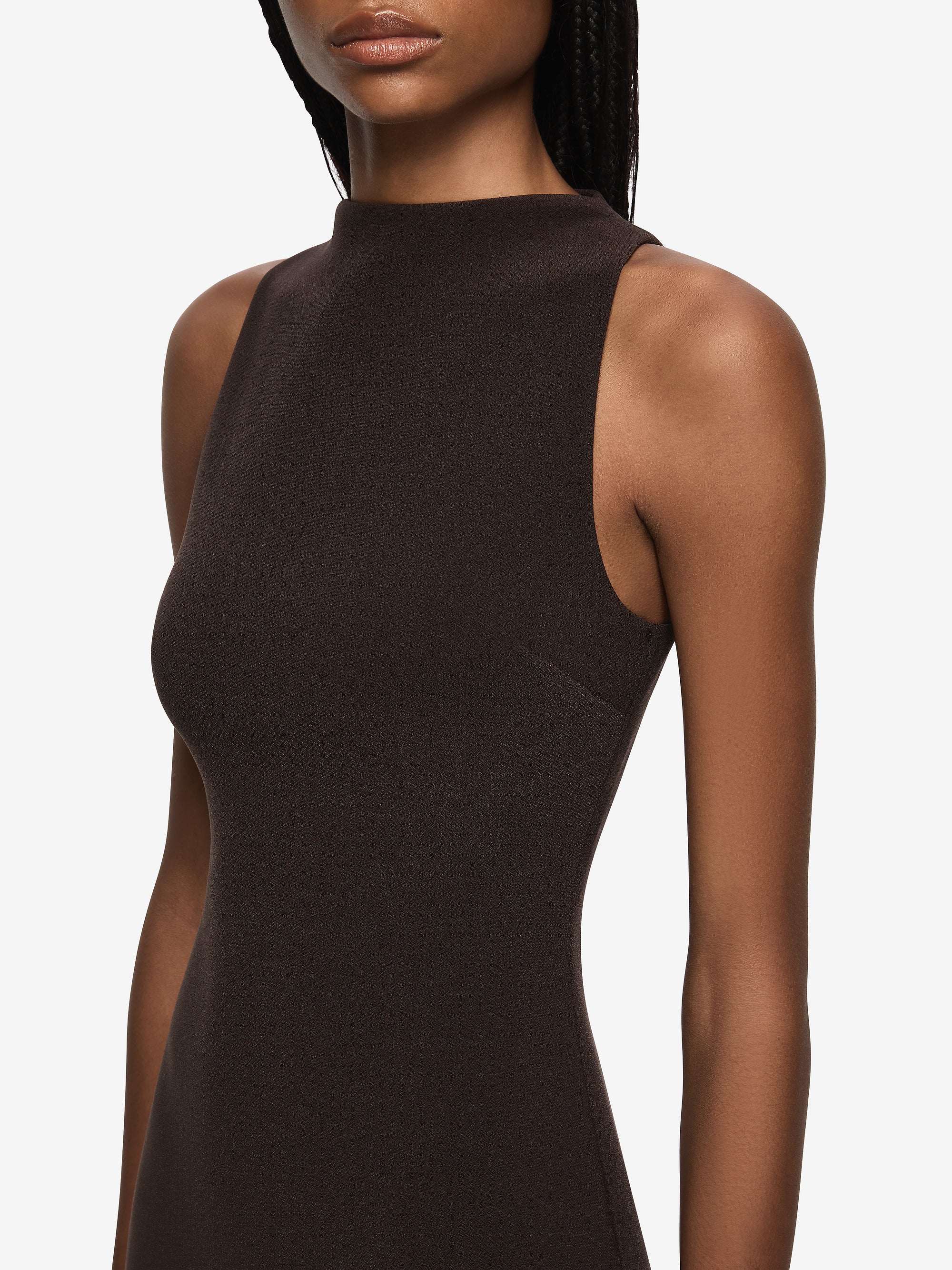 GEMMA RACER MINI DRESS - ESPRESSO - Image 3