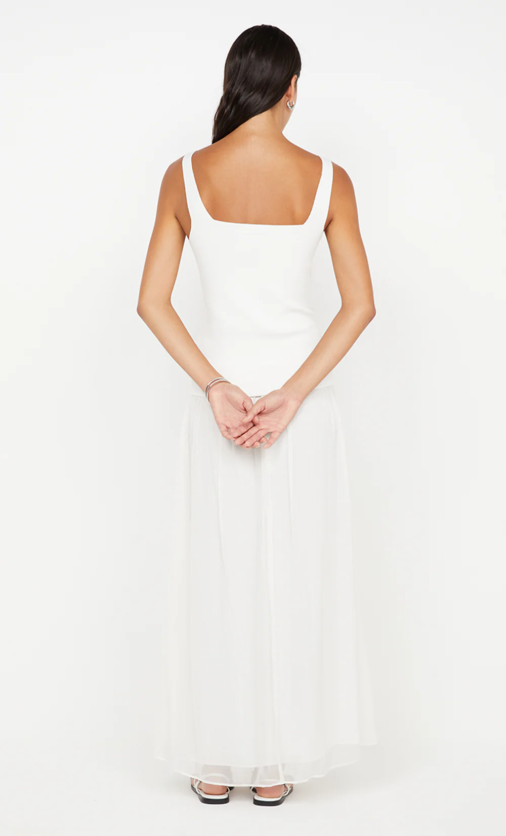 GEMMA SQUARE NECK TANK - IVORY - Image 2