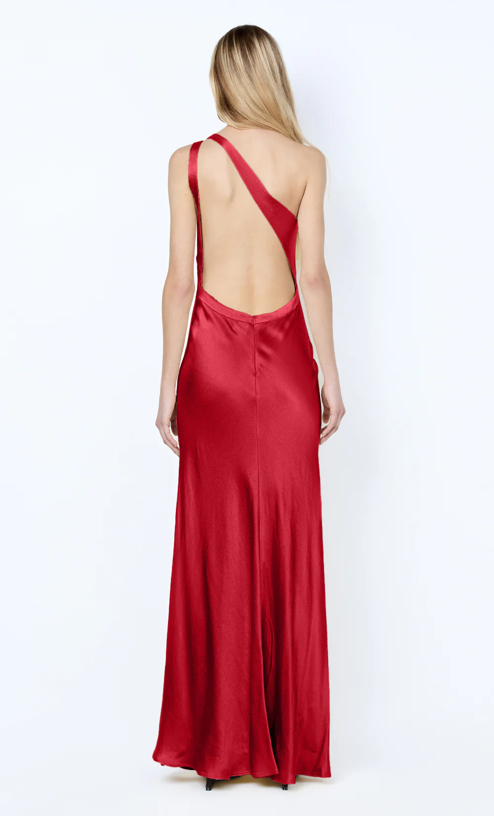 GIA ASYM MAXI DRESS - CHERRY - Image 2
