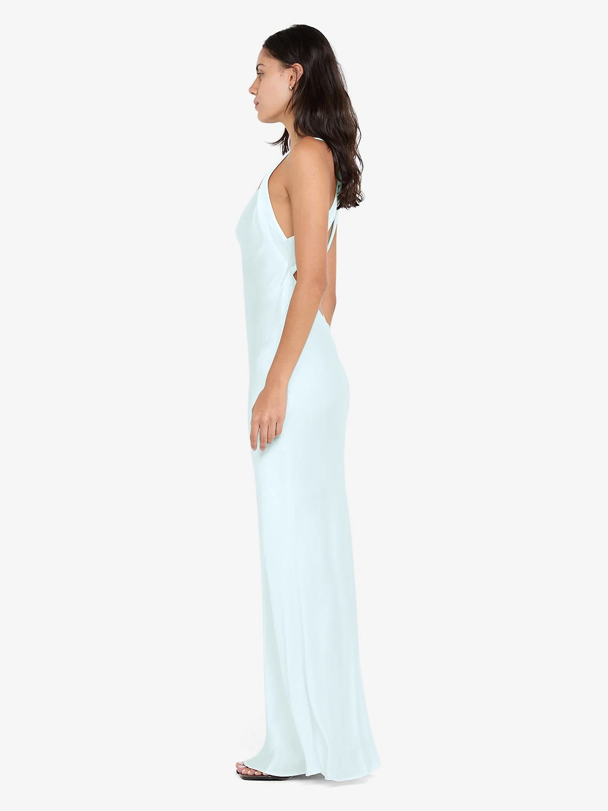 GIA HALTER MAXI DRESS - ARCTIC BLUE - Image 3