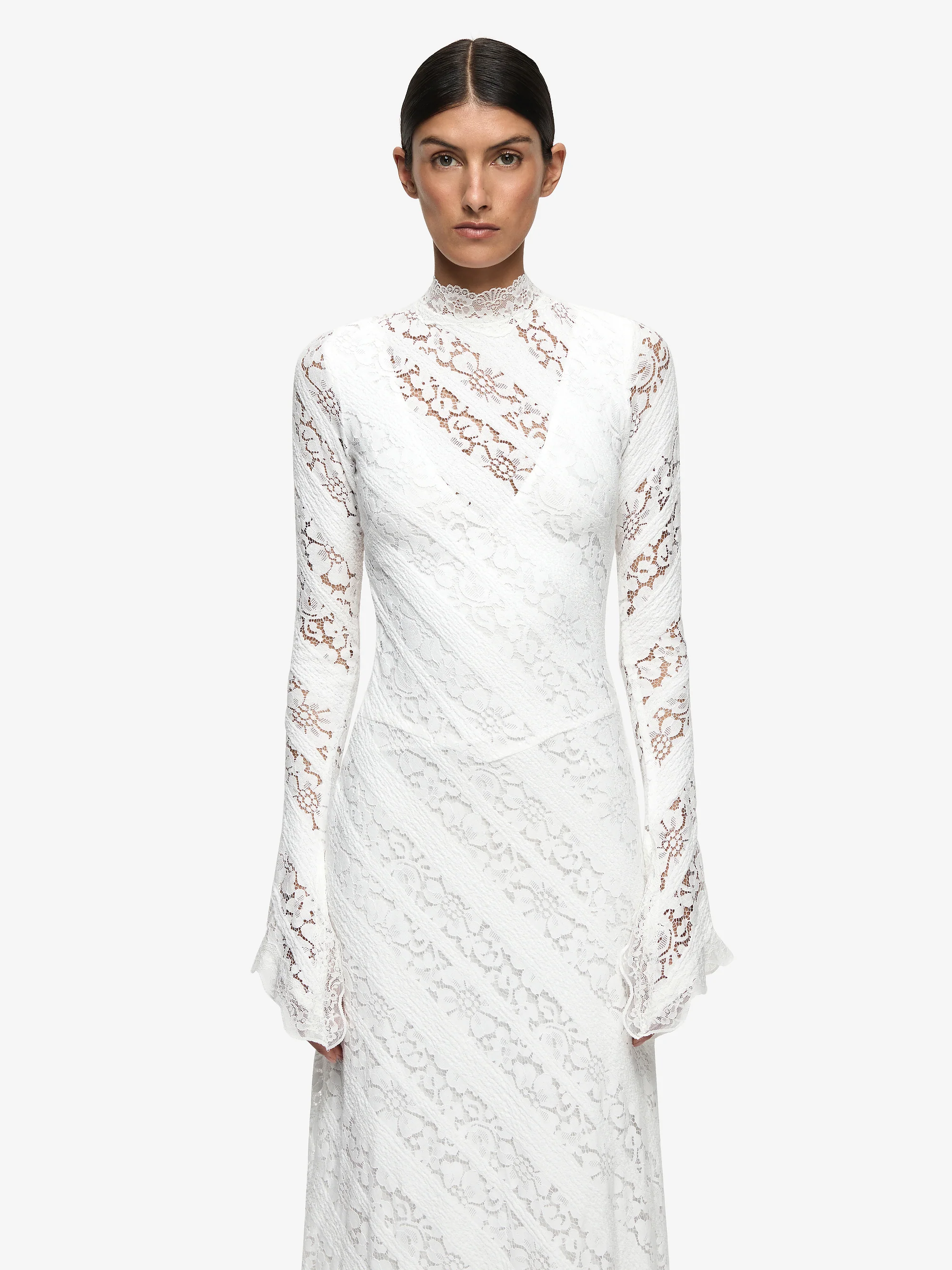 HENRIETTA LONG SLEEVE GOWN - WHITE - Image 3