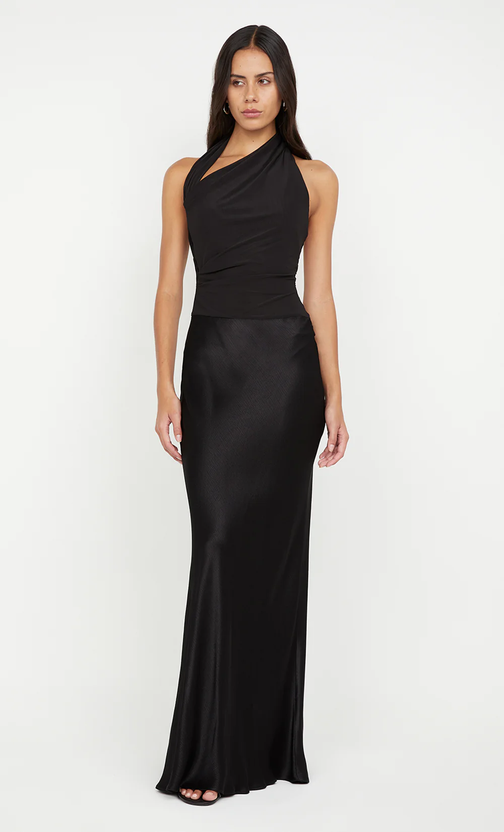 IDA HALTER MAXI DRESS - BLACK