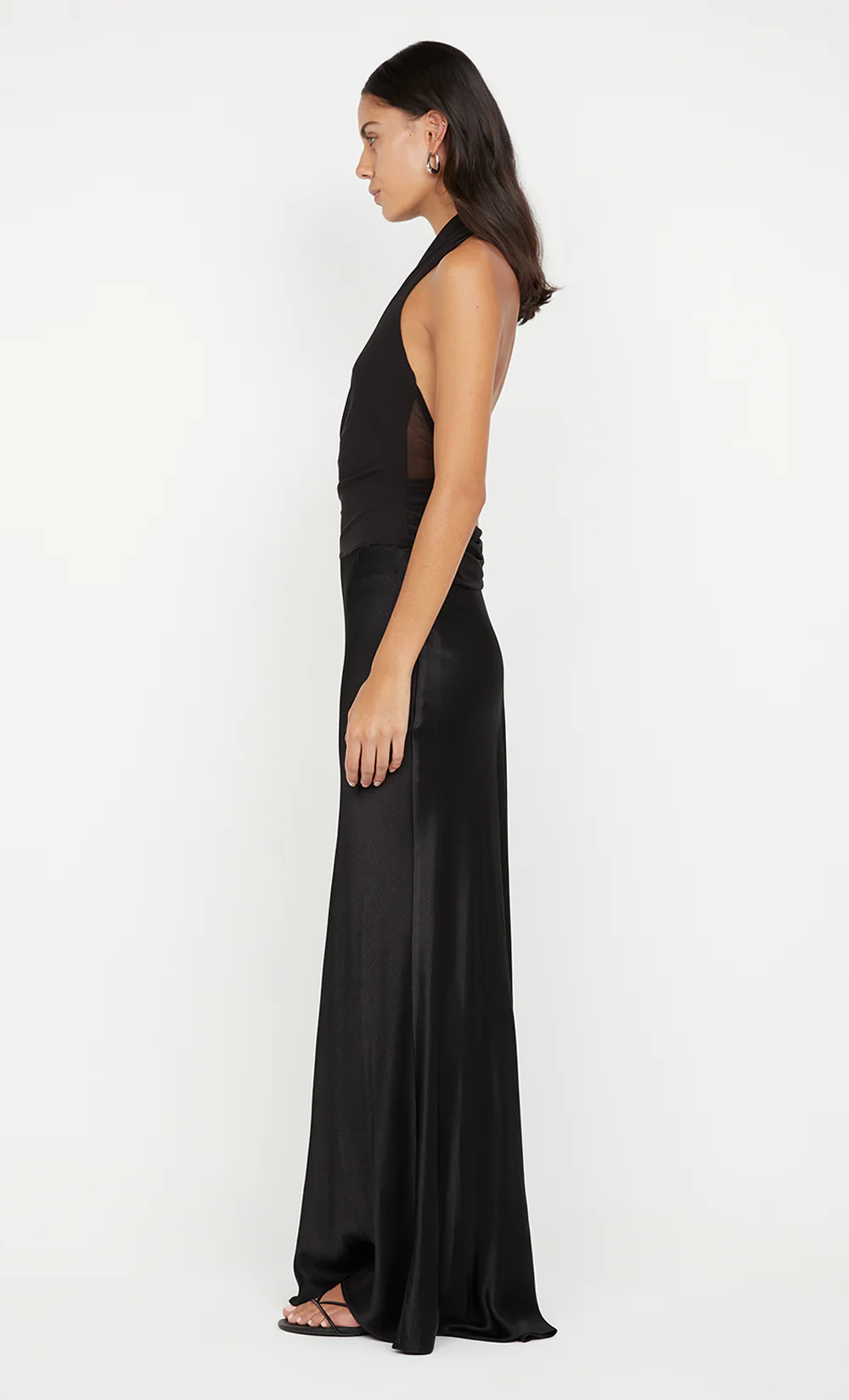 IDA HALTER MAXI DRESS - BLACK - Image 4