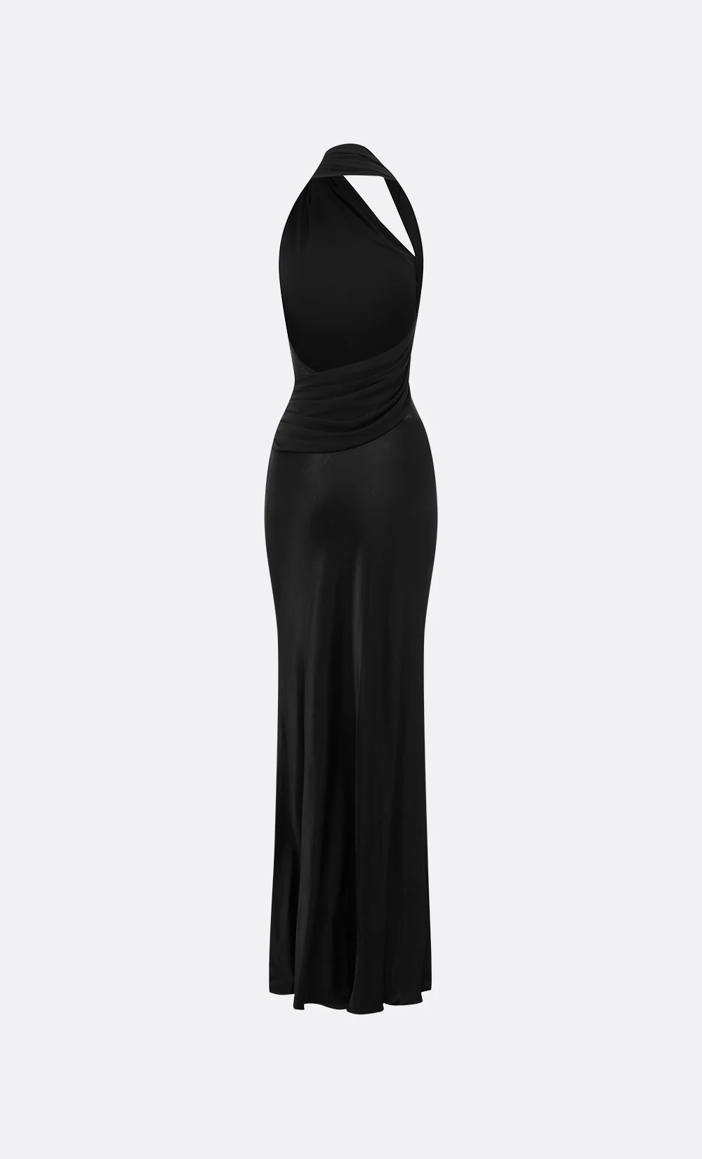 IDA HALTER MAXI DRESS - BLACK - Image 6