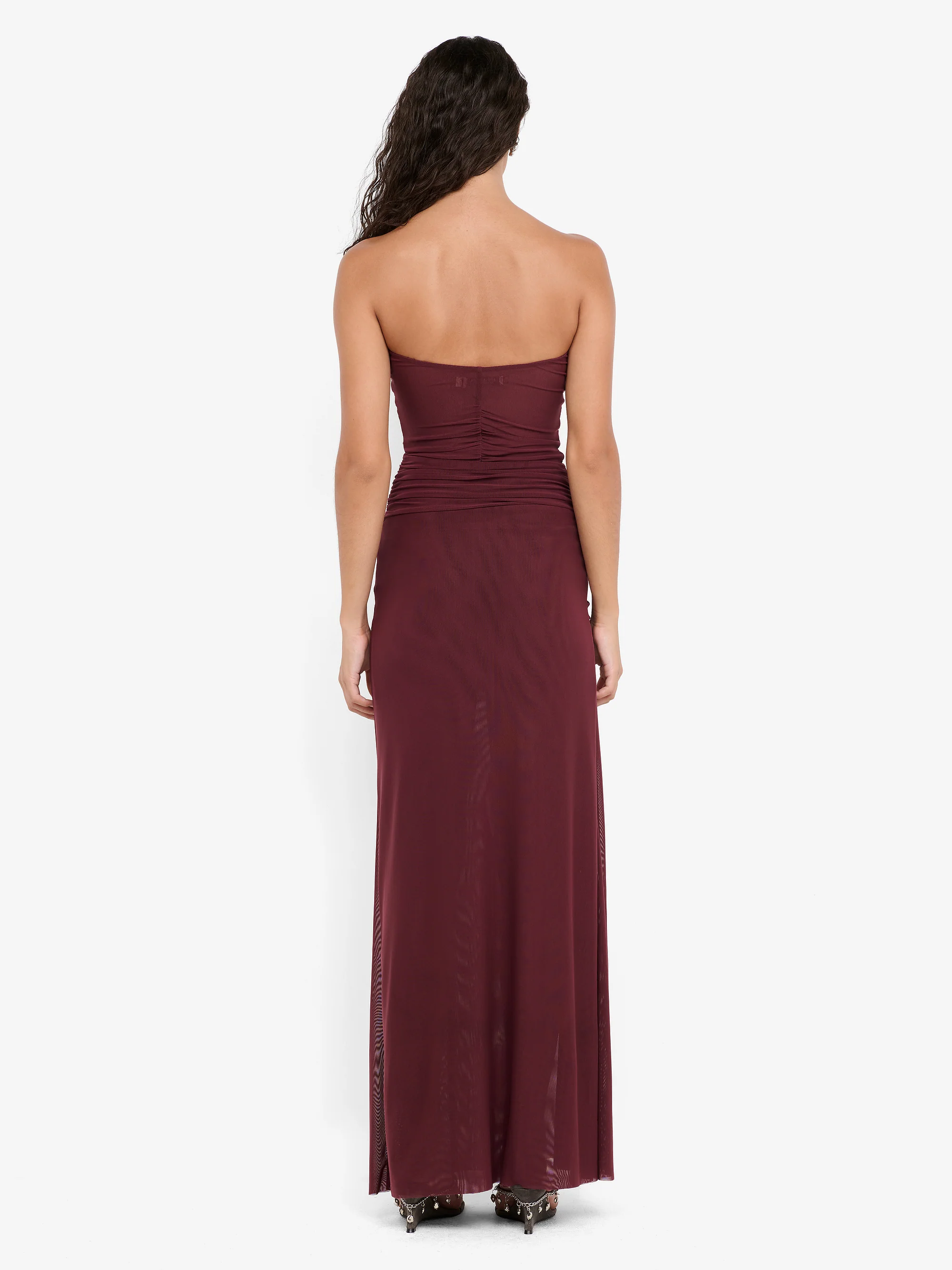 IDA STRAPLESS DRESS - BLACKBERRY - Image 4
