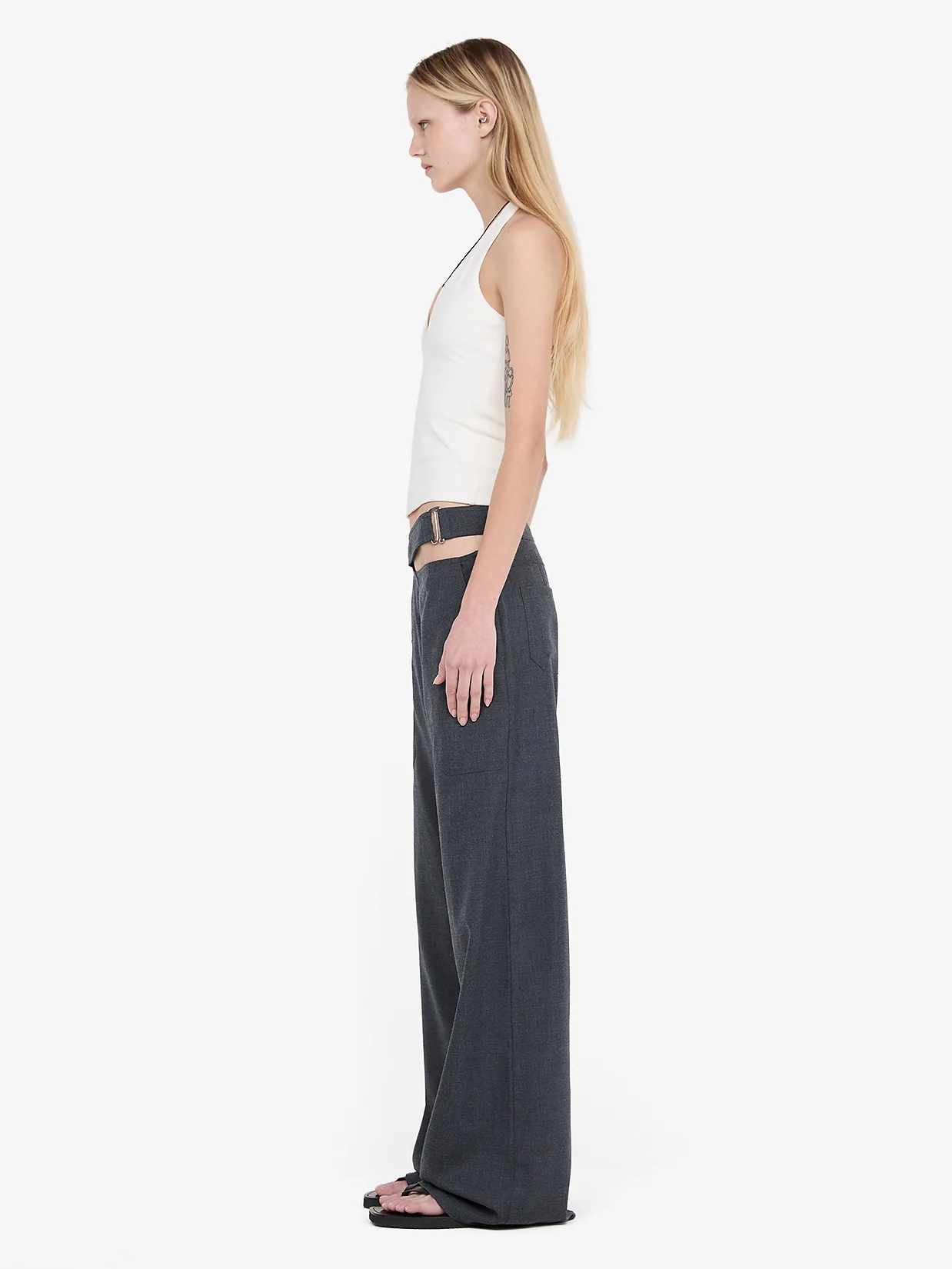 IONE HALTER TOP - IVORY - Image 3