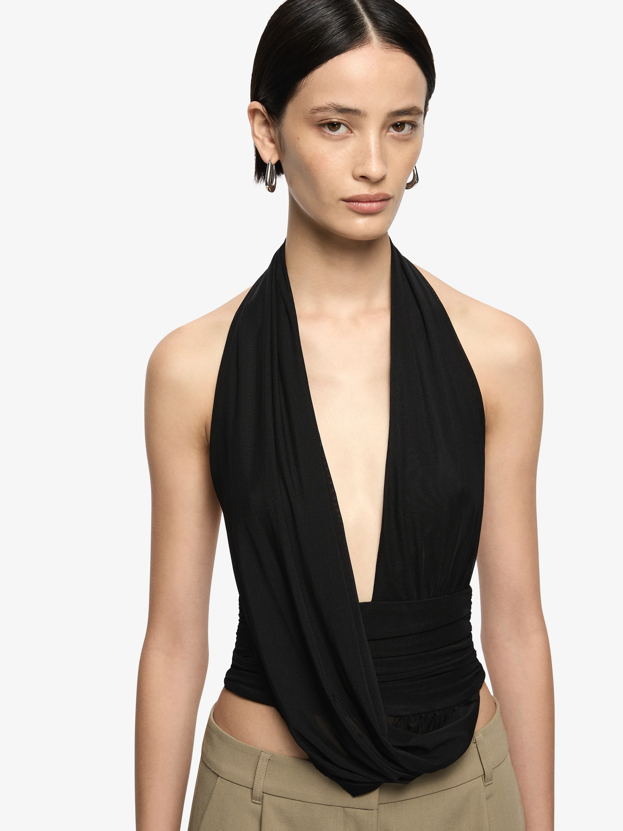 IRIS HALTER TOP - BLACK - Image 3