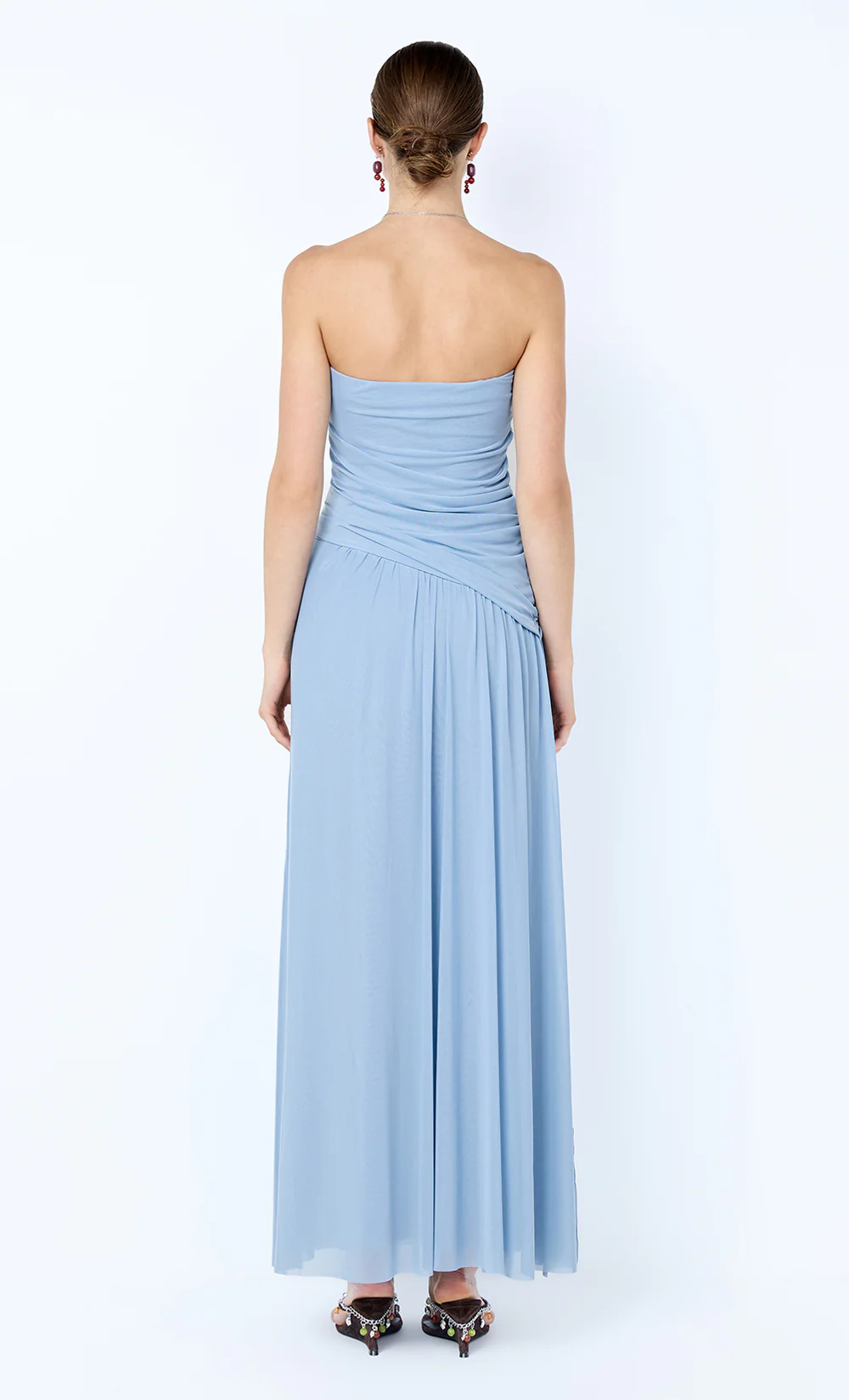 ISIDORE STRAPLESS MAXI DRESS - DENIM BLUE - Image 4