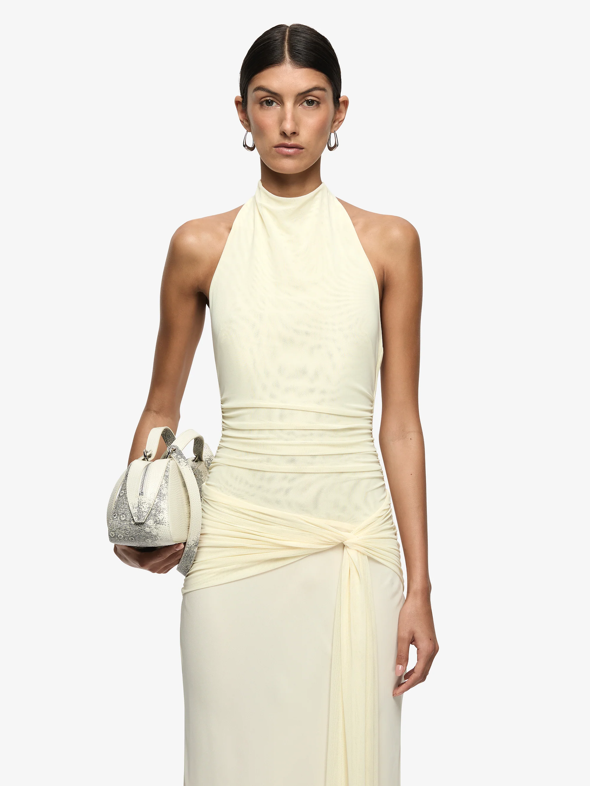 JASMIN HALTER DRESS - LEMON SORBET - Image 2