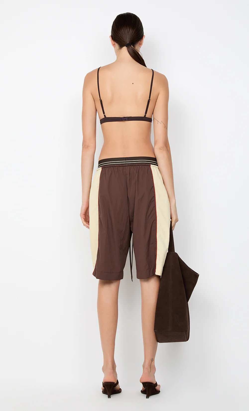 JERRI LONG SHORT - CHOC/BUTTER CREAM - Image 5