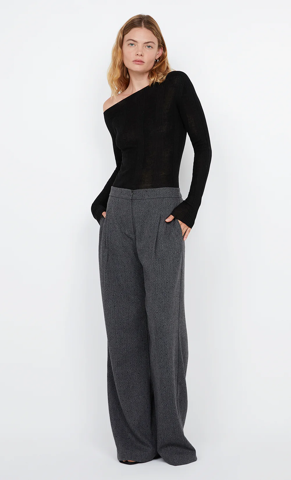 JONI ASYM TOP - BLACK