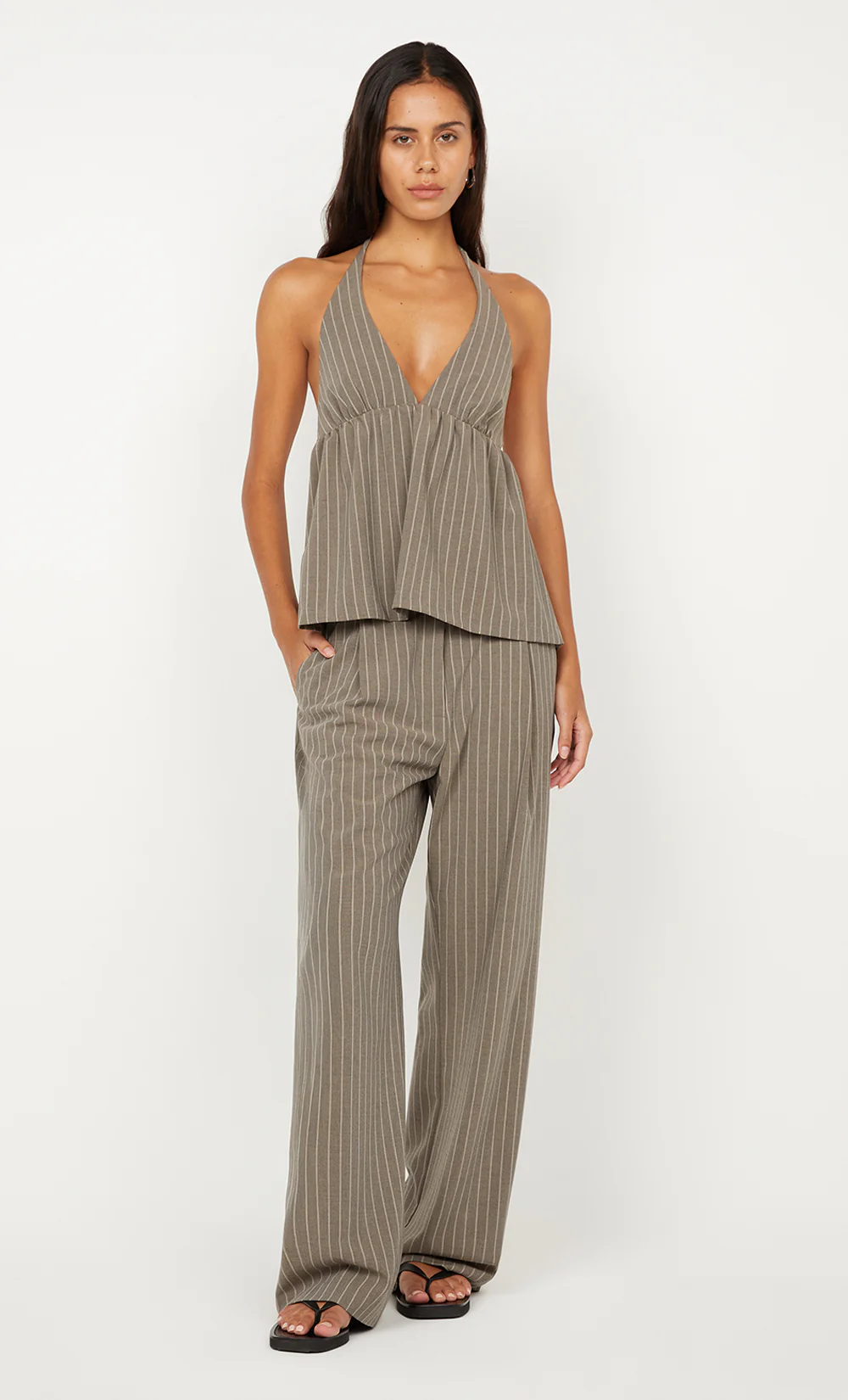 JONNI PANT - CHARCOAL STRIPE - Image 4