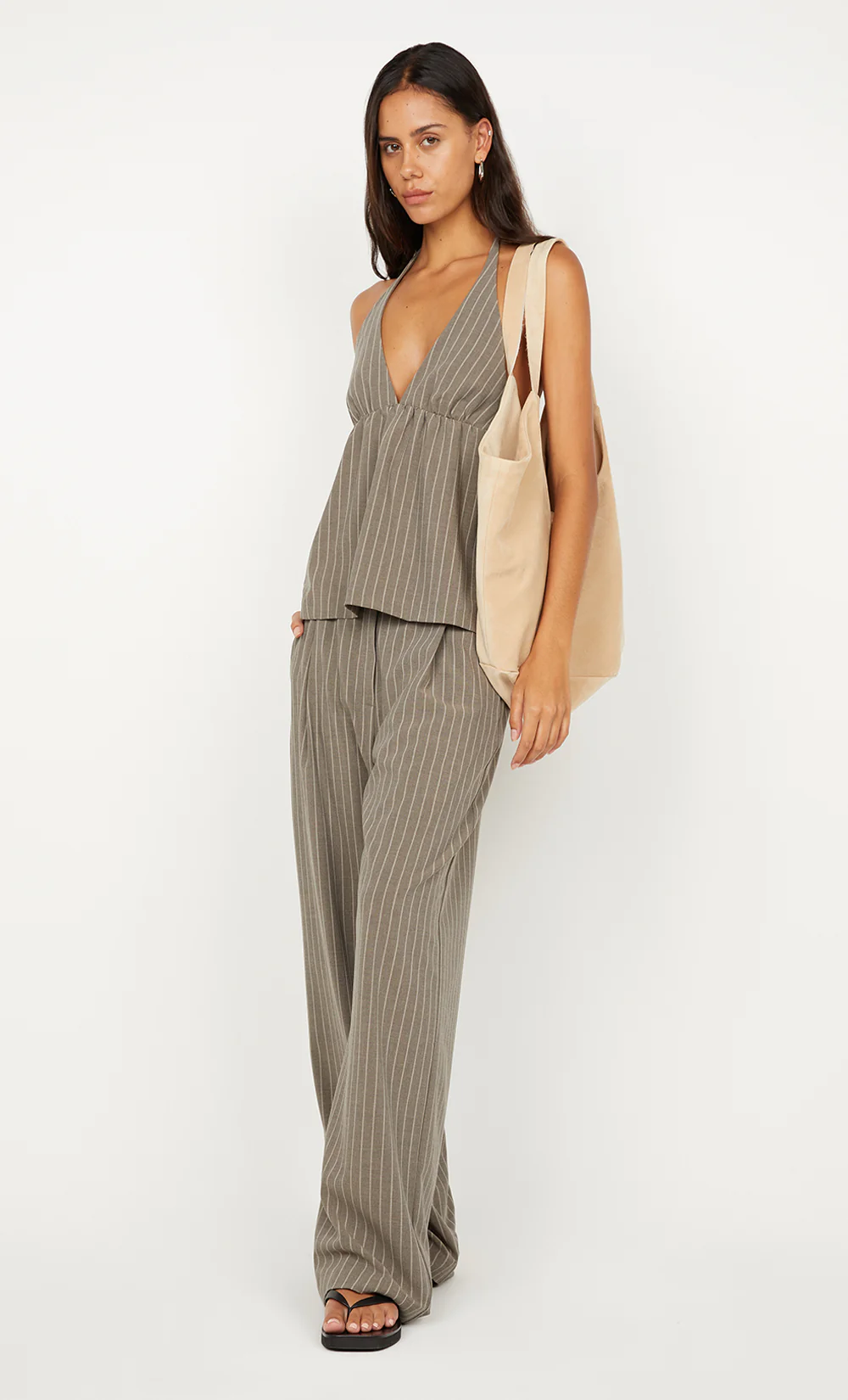 JONNI PANT - CHARCOAL STRIPE - Image 7