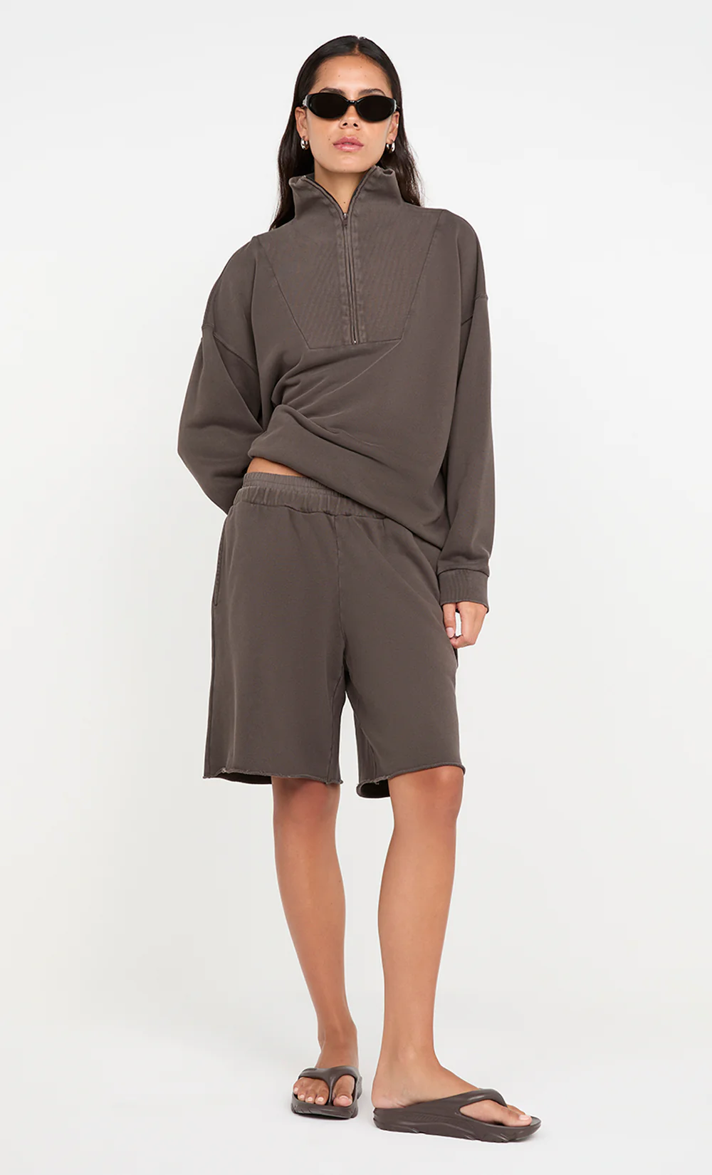 JORJA WIDE LEG SHORT - DARK CHOCOLATE