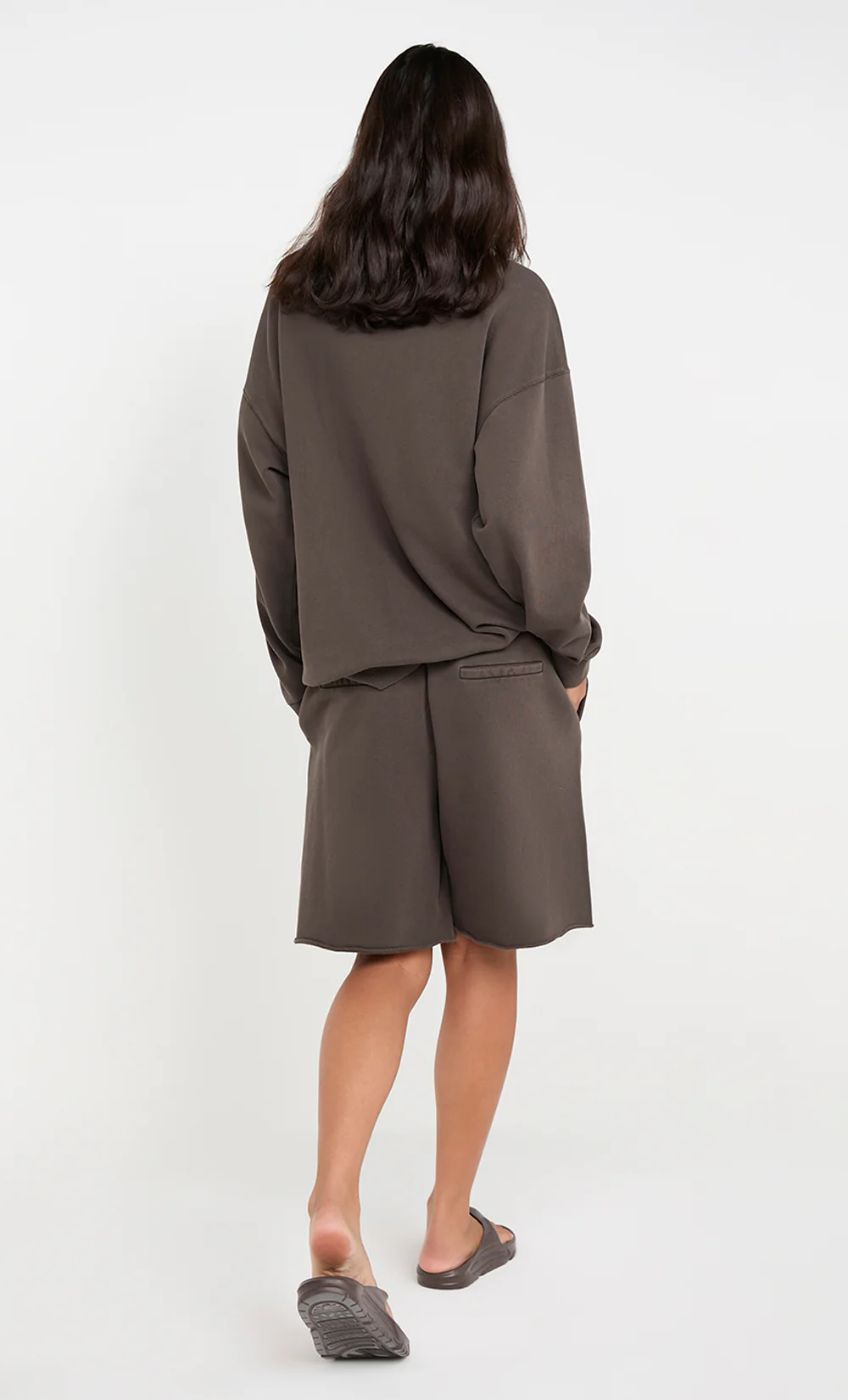 JORJA WIDE LEG SHORT - DARK CHOCOLATE - Image 3