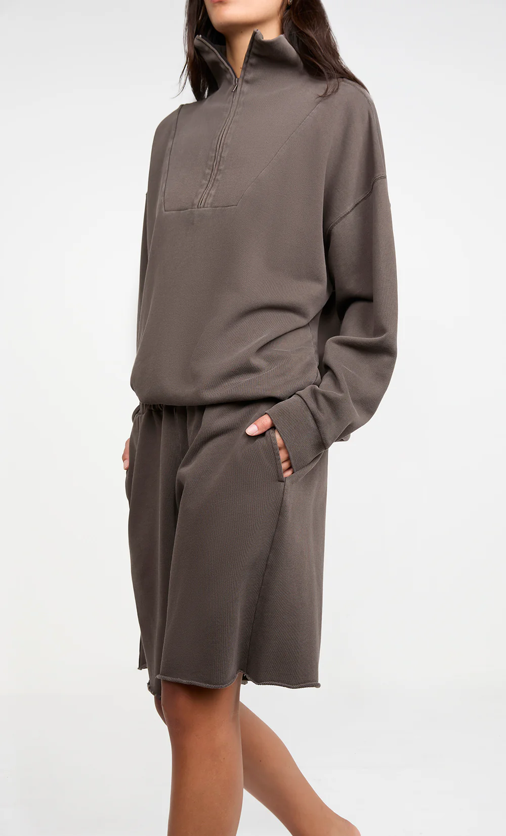 JORJA WIDE LEG SHORT - DARK CHOCOLATE - Image 5