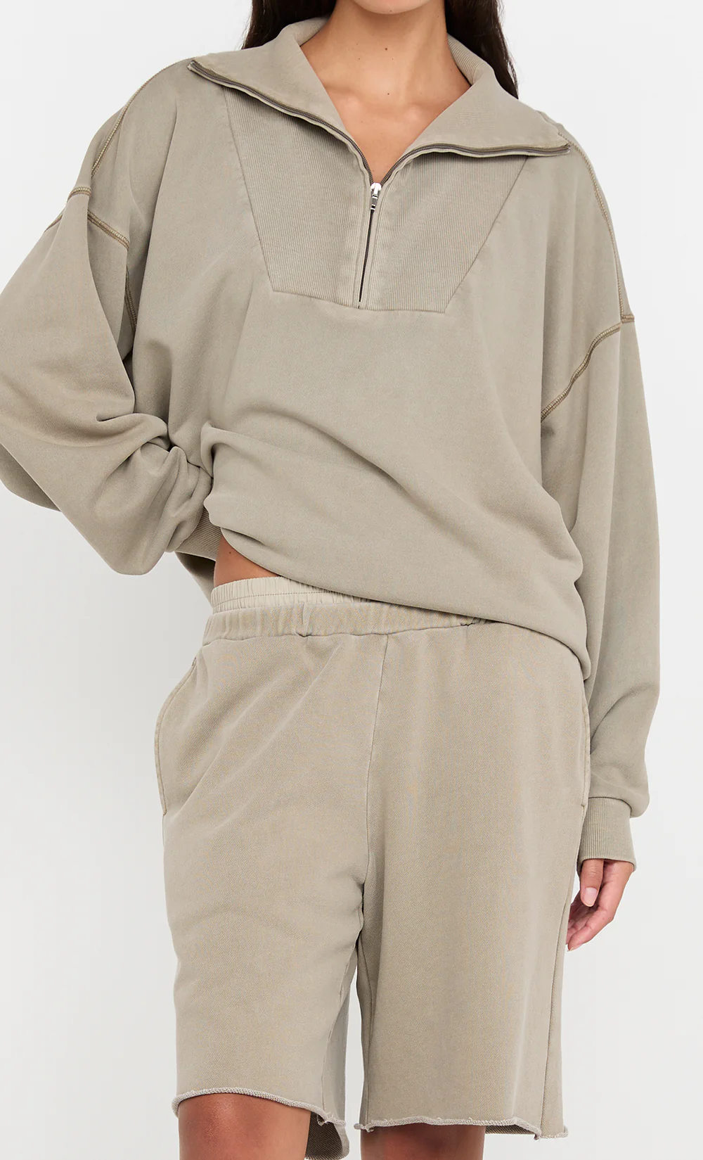 JORJA WIDE LEG SHORT - TAUPE - Image 6