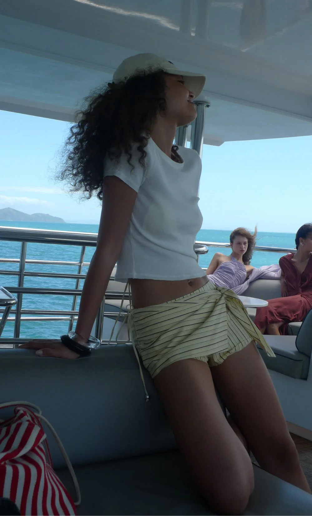 KIANA SKORT - BUTTER/CHOC STRIPE - Image 8