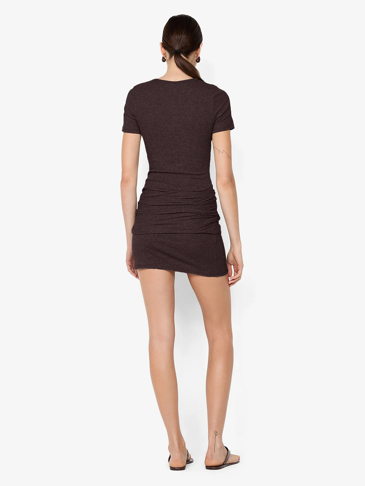 KLEO MINI DRESS - DARK CHOCOLATE - Image 3