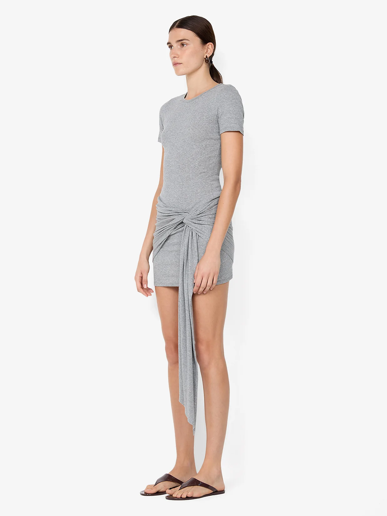 KLEO MINI DRESS - GREY MARLE - Image 2