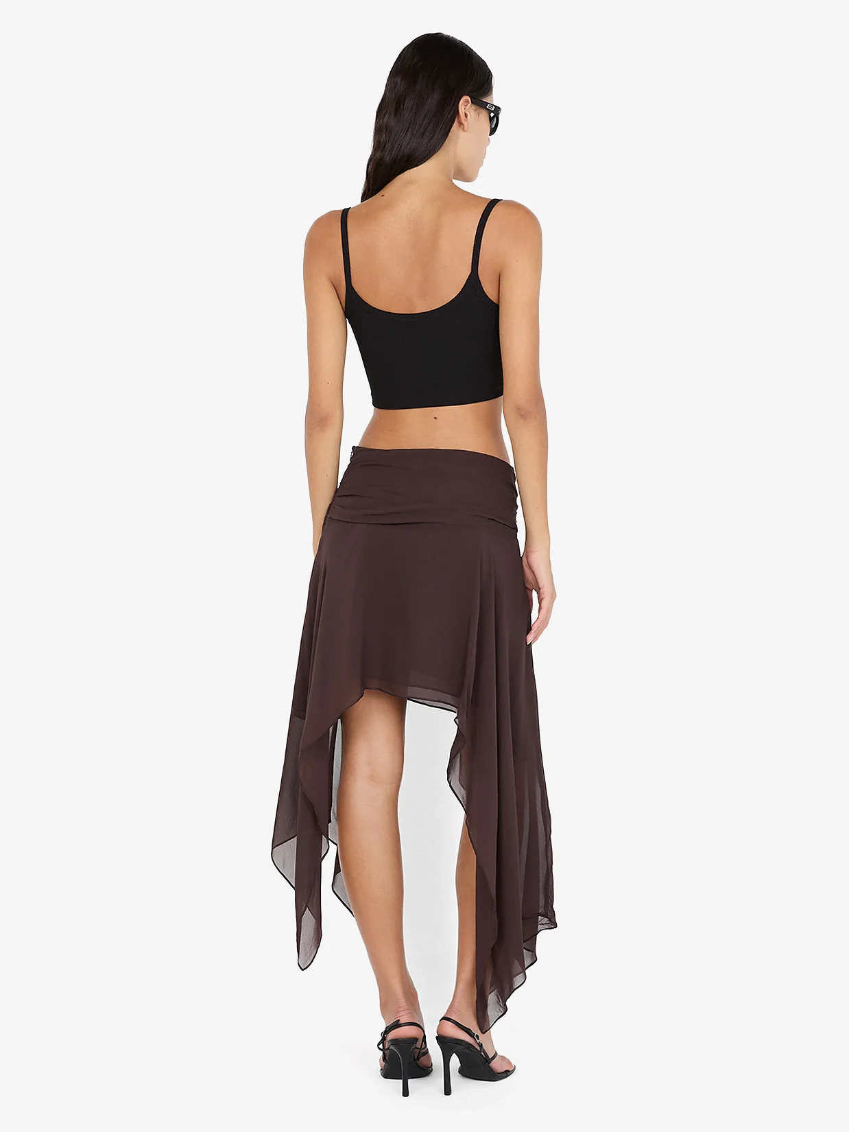 KODY CROPPED RIB TANK - BLACK - Image 3