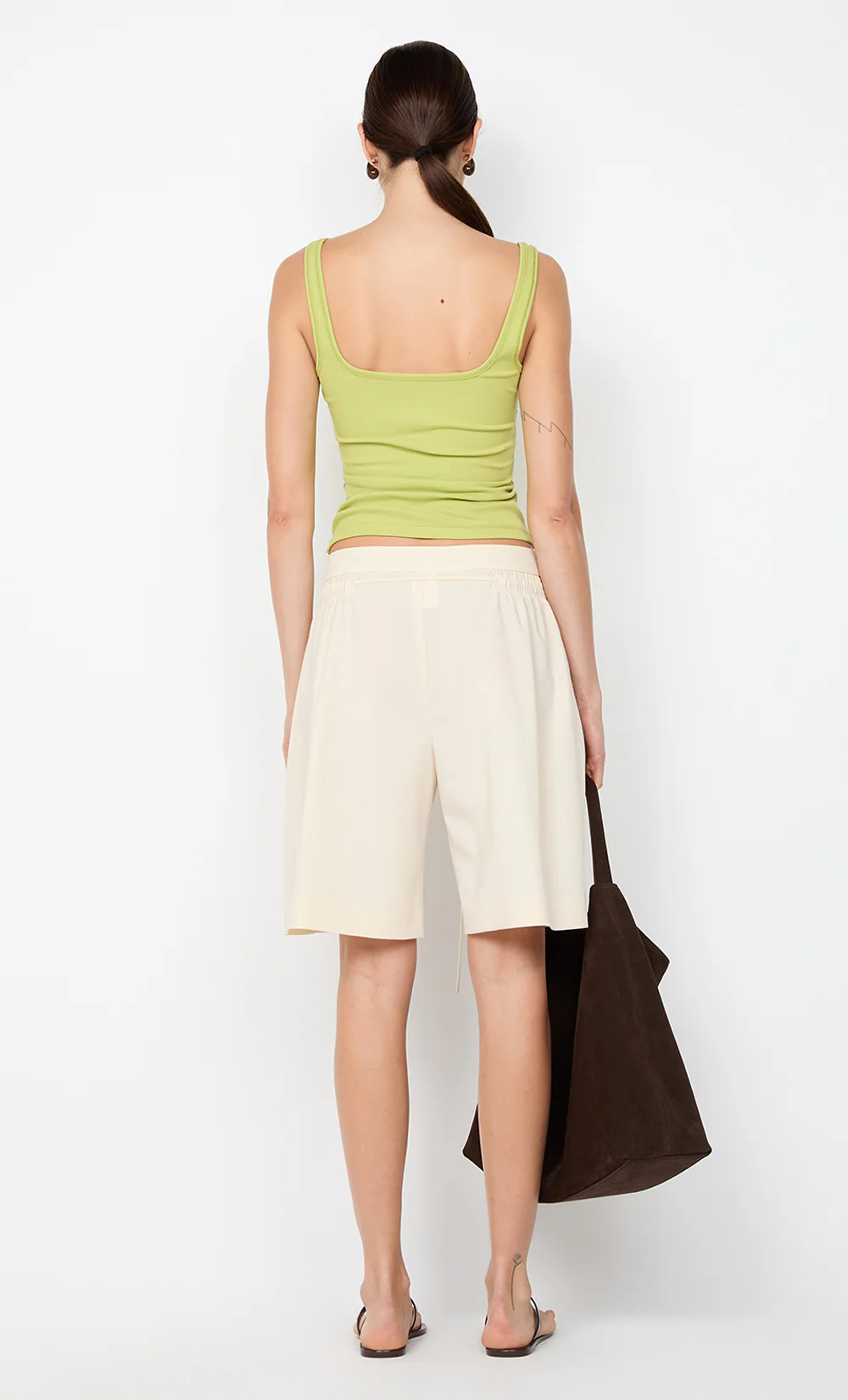 LANA SQUARE NECK TANK - LIME - Image 6