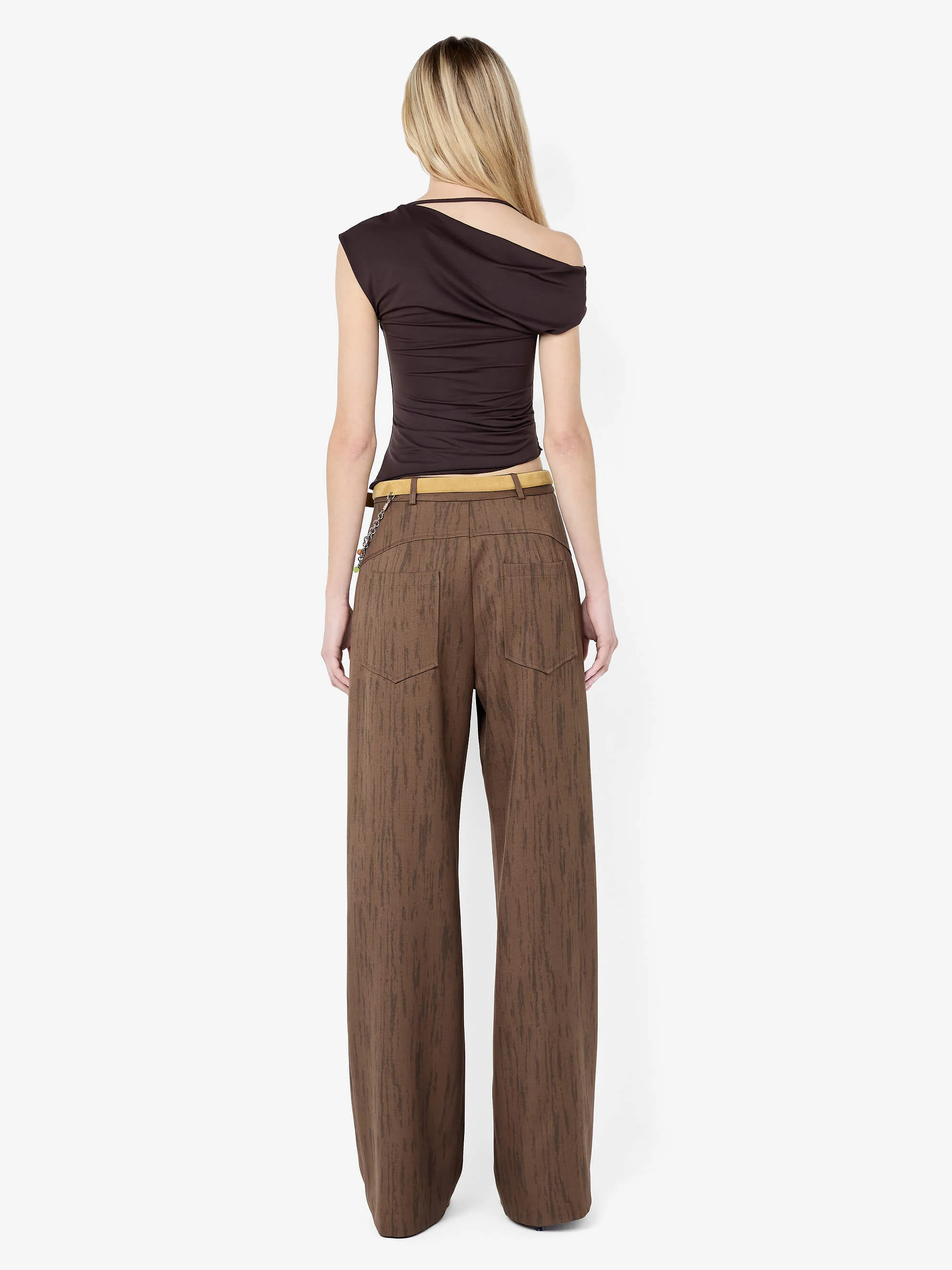 LAURENT PANT - WOODGRAIN CHOC - Image 4