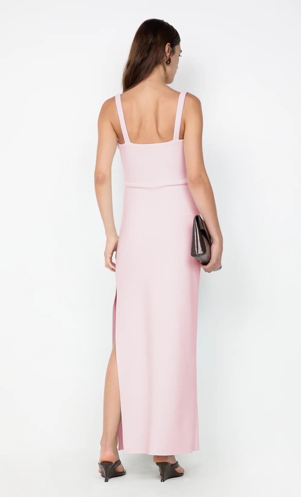 LEORA TUCK MAXI DRESS - POWDER PINK - Image 4