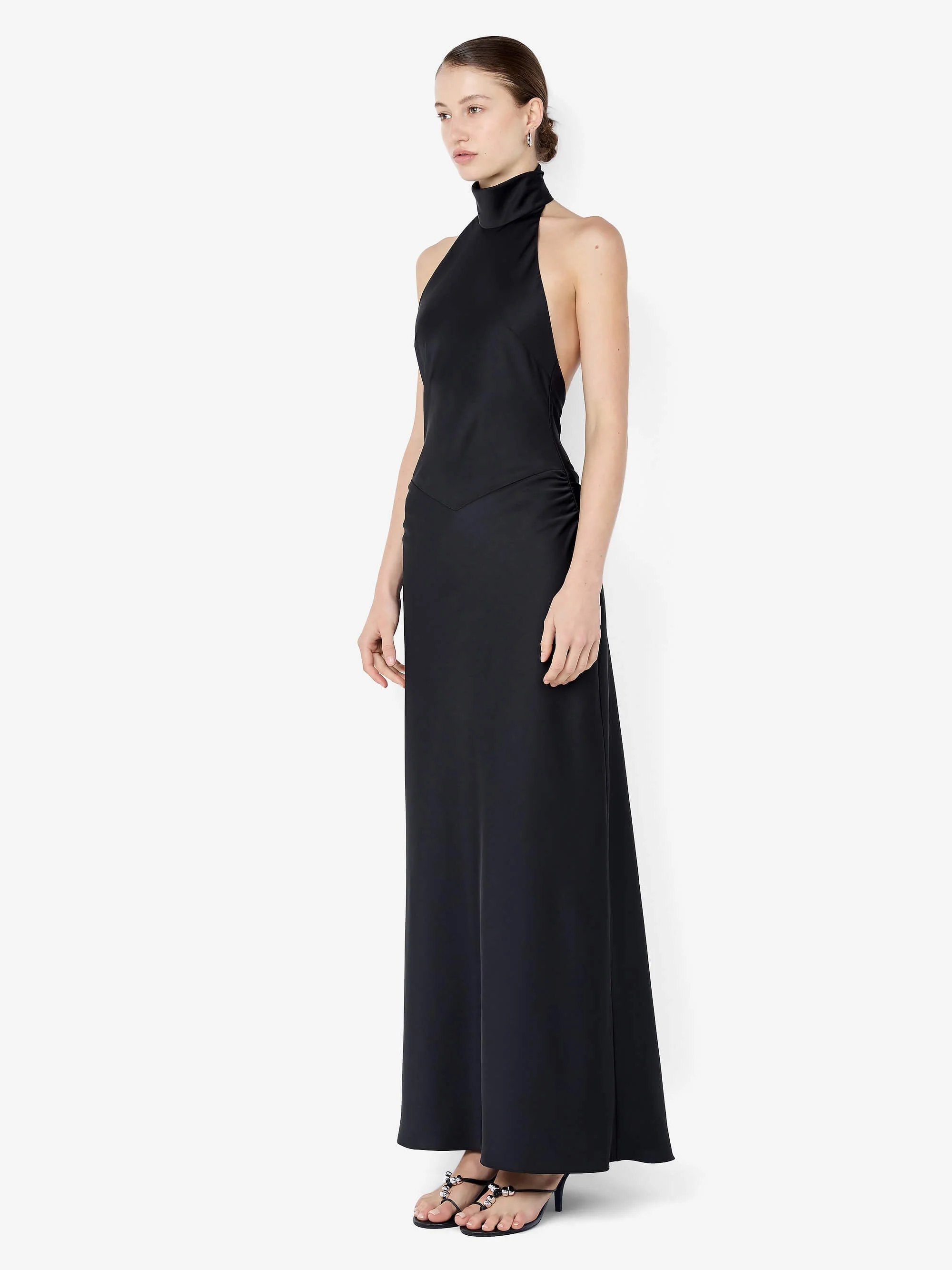 LISETTE HALTER MAXI DRESS - BLACK - Image 4