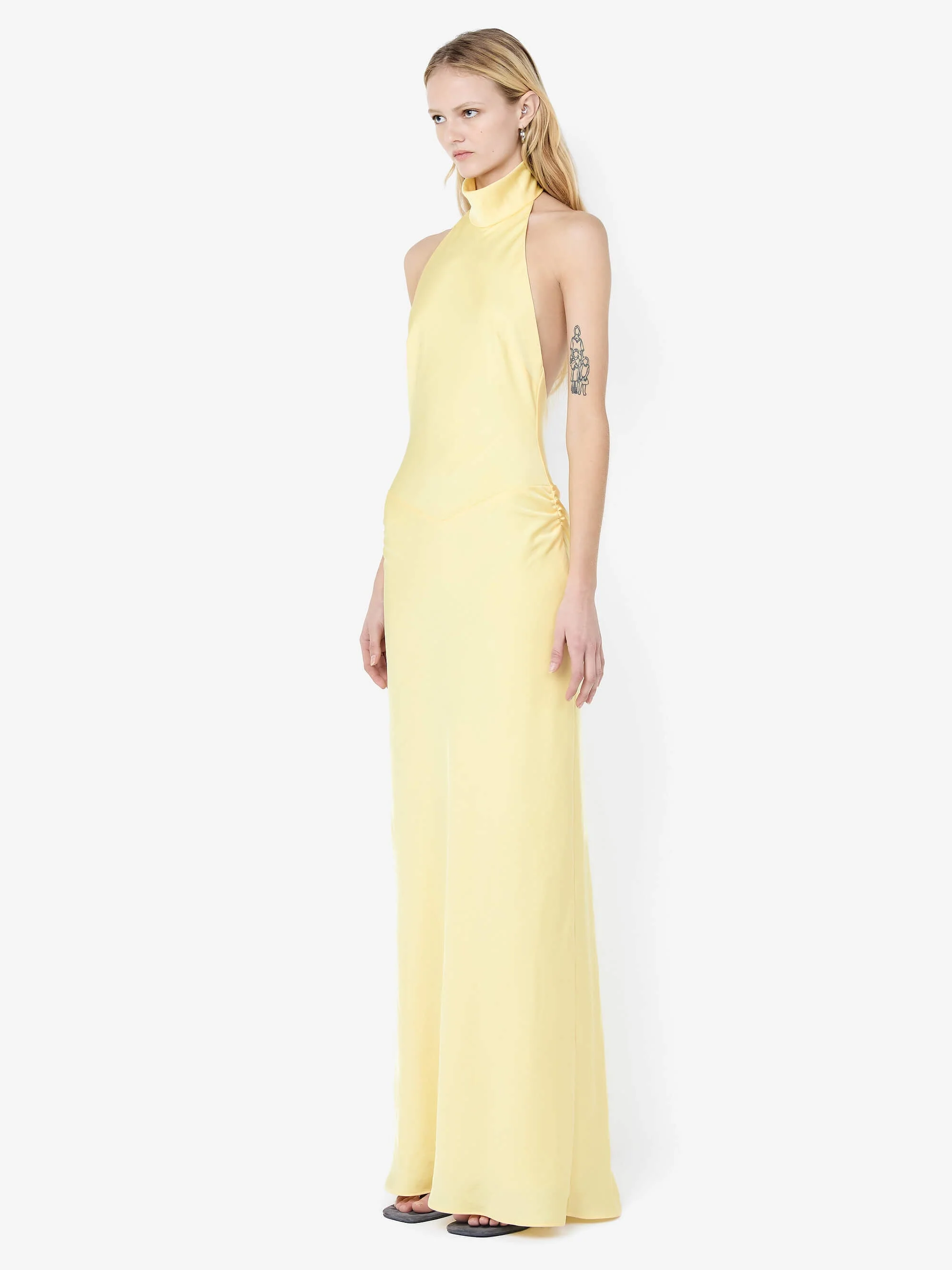 LISETTE HALTER MAXI DRESS - CITRON - Image 3