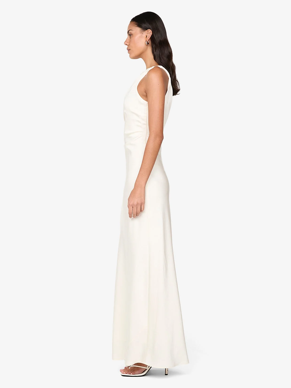 LUNETTA ASYM DRESS - CREAM - Image 4
