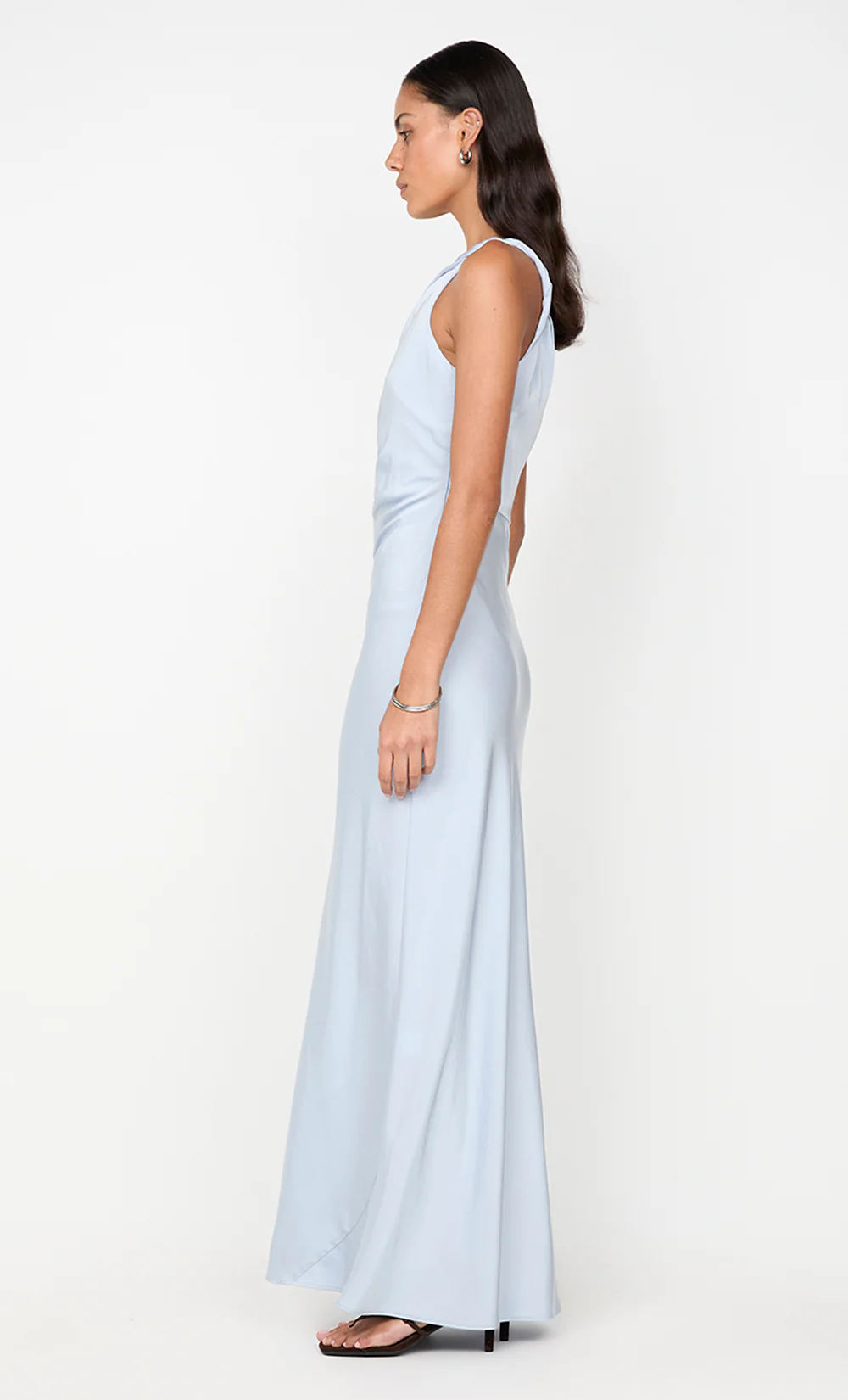 LUNETTA ASYM DRESS - DUSTY BLUE - Image 5