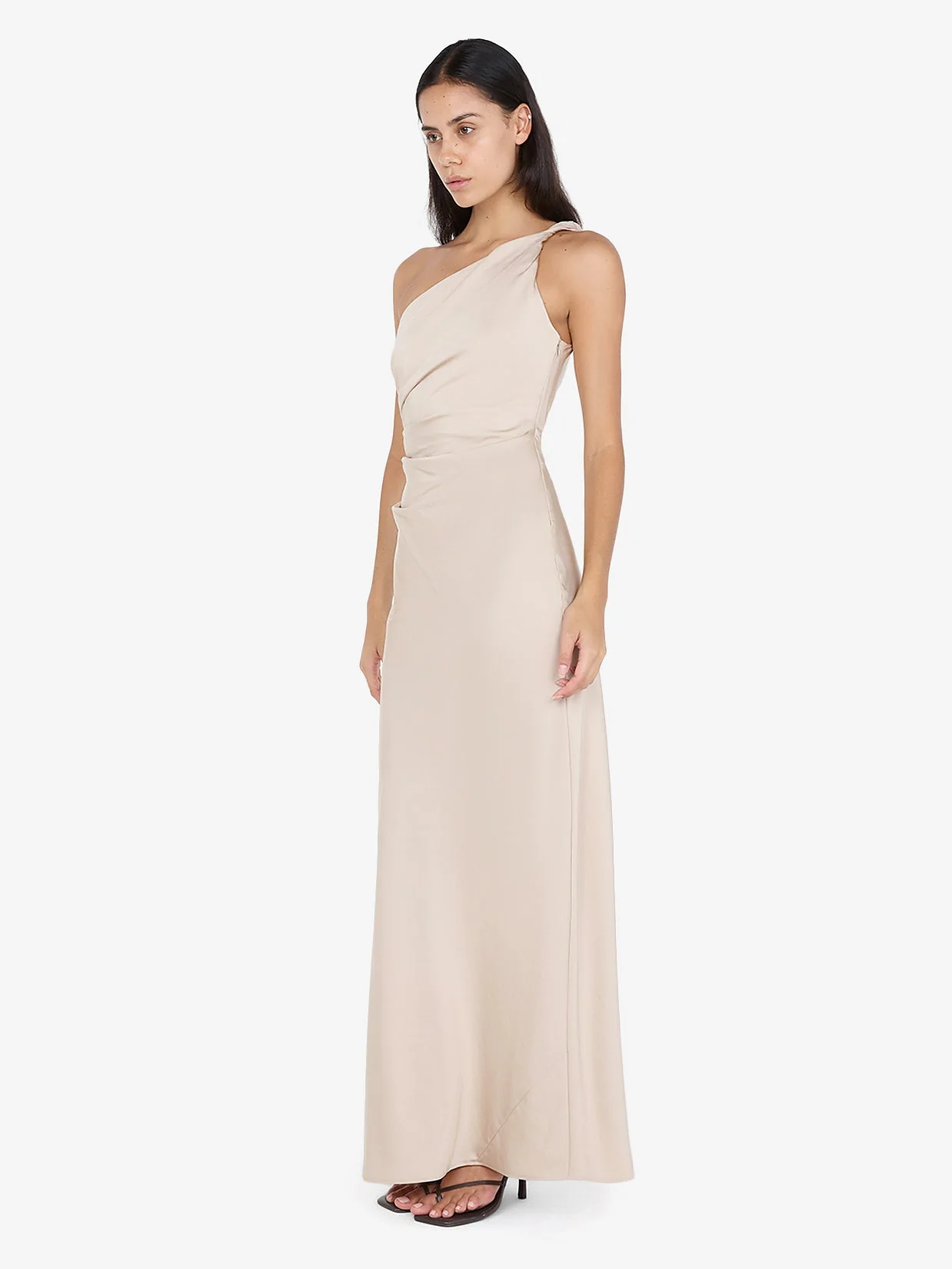 LUNETTA ASYM DRESS - SAND - Image 2