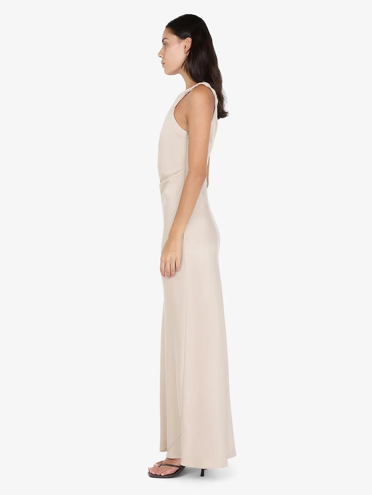 LUNETTA ASYM DRESS - SAND - Image 3