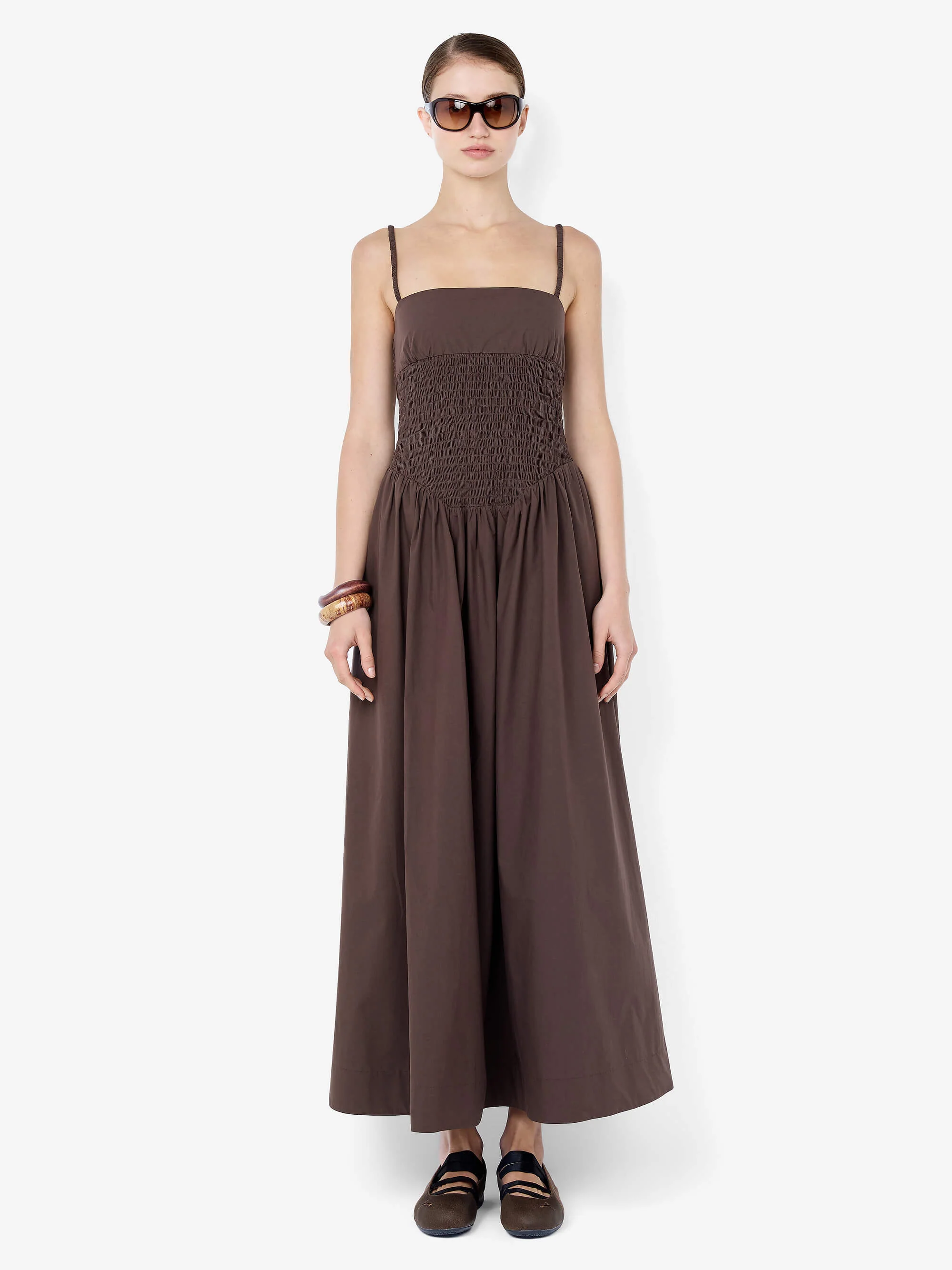 MARCELINE MAXI DRESS - DARK CHOCOLATE - Image 5