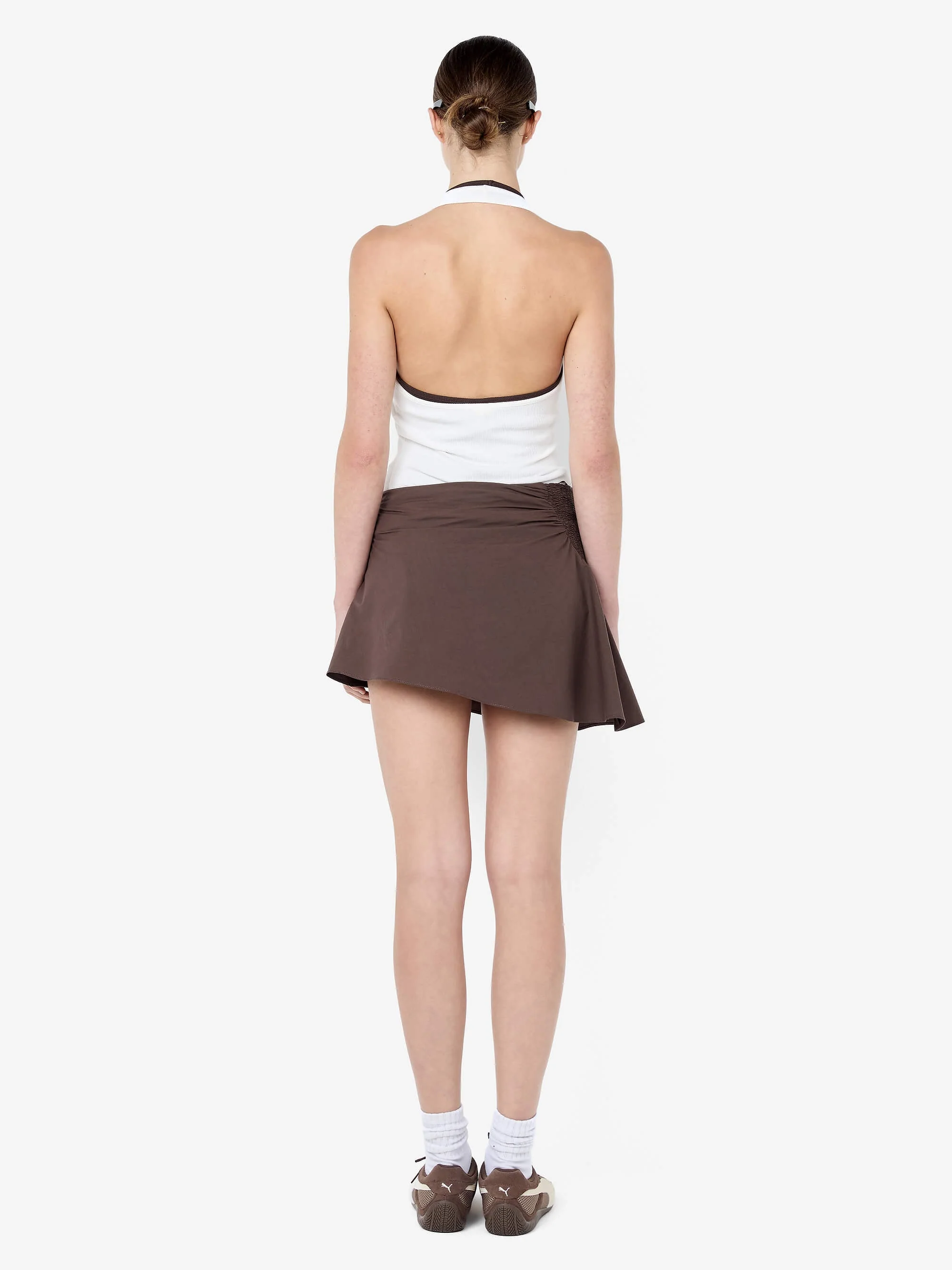 MARCELINE MINI SKIRT - DARK CHOCOLATE - Image 4