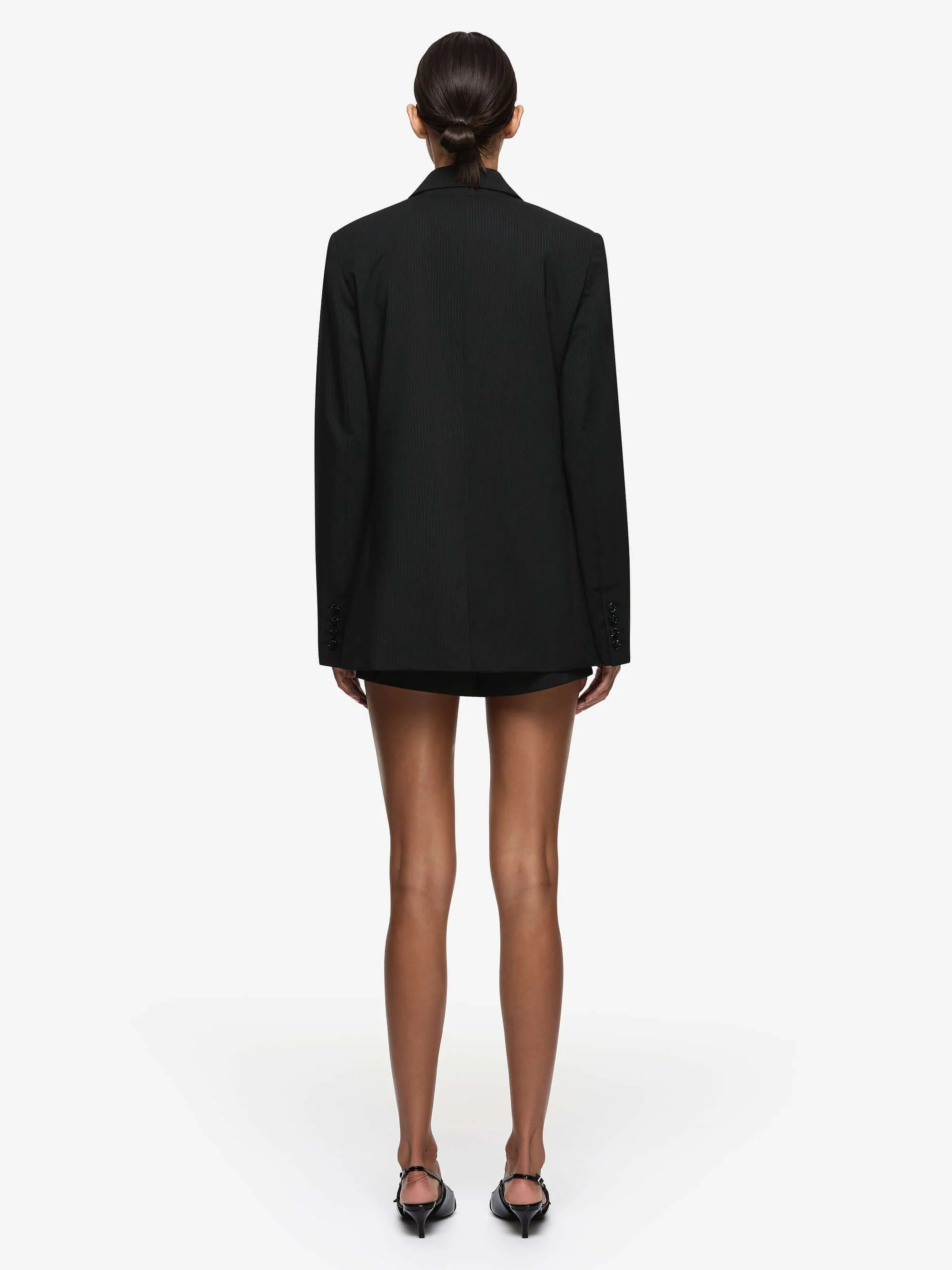 MARCELLI BLAZER  - BLACK/WHITE PINSTRIPE - Image 5
